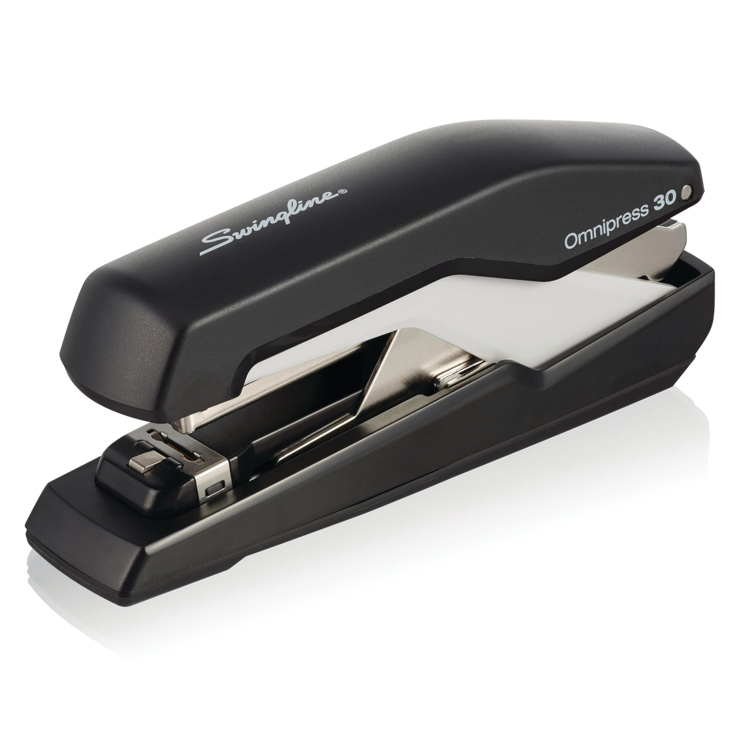 Stapler, Omnipress 30 Stapler, "Press Anywhere for Easier Use", 30 Sheet Capacity, Black/Gray (5000585A)
