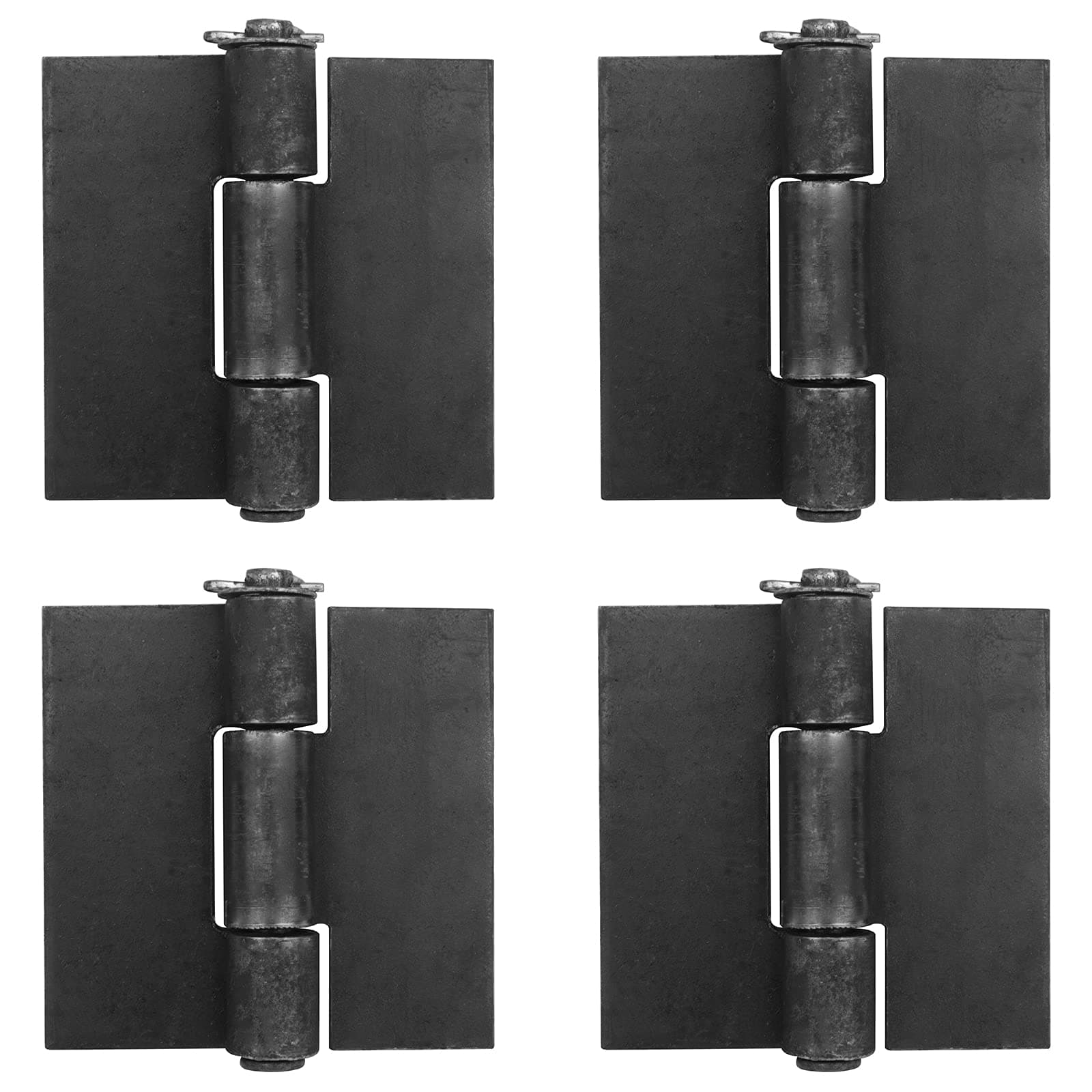 TSSS 4 PCS 116 x 106 mm Weldable Door Hinges, Steel Weld on Gate Hinges 285 Degree Rotation Angle, Removable Pin
