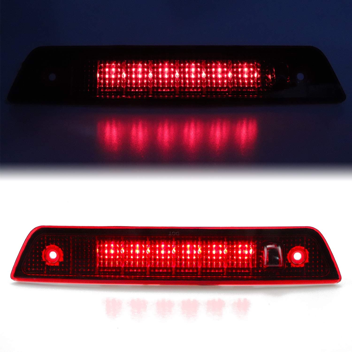 Red Lens Third Brake Light High Mount Stop Light Brake Lamp Fit for Jeep Grand Cherokee Truck Pickup 2005-2010