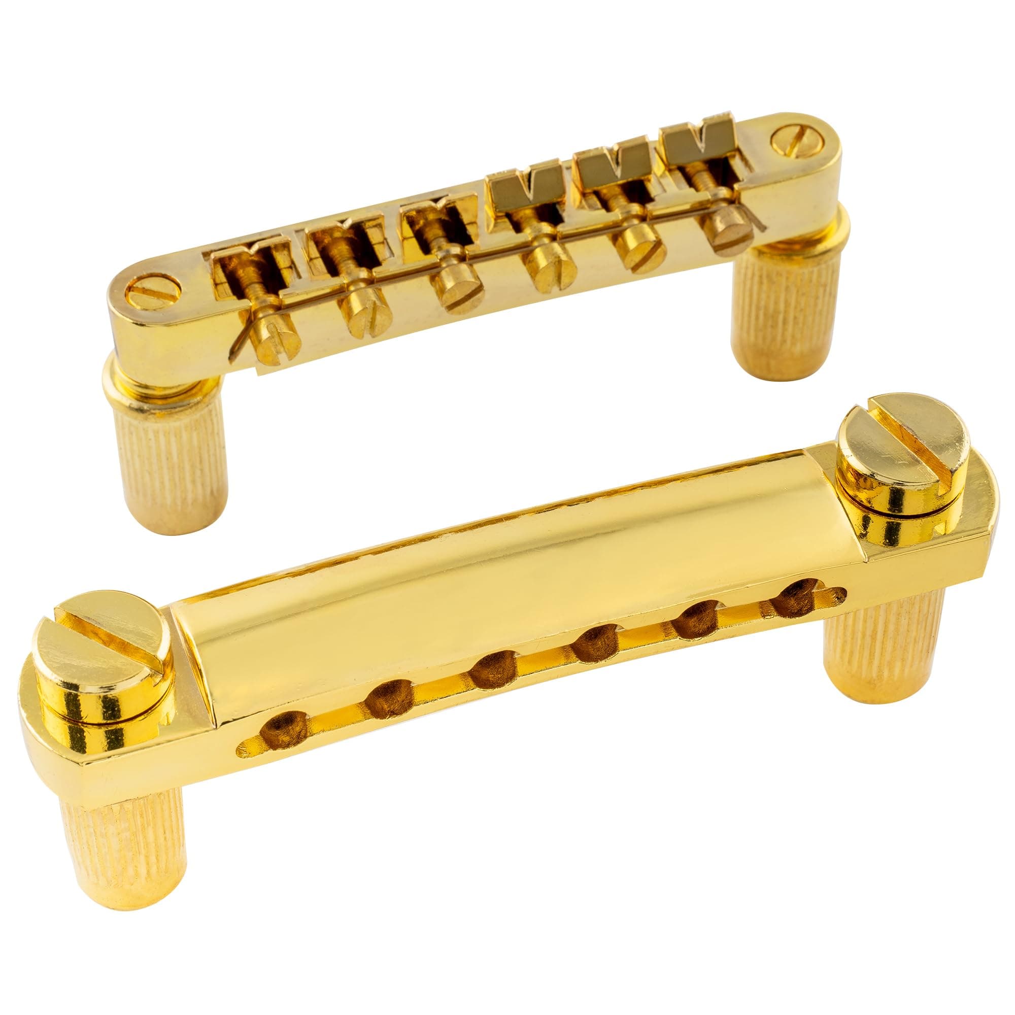 Musiclily ABR-1 Style Tune-o-matic Bridge and Tailpiece Set for Les Paul Style Guitar,Gold