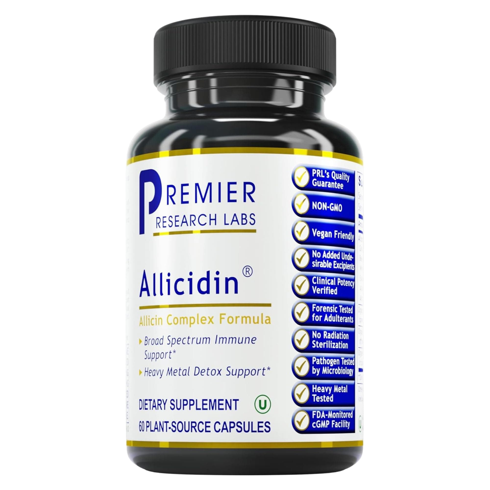 Premier Research Allicidin, 60 Capsules, Broad-Spectrum Botanical Immune Support