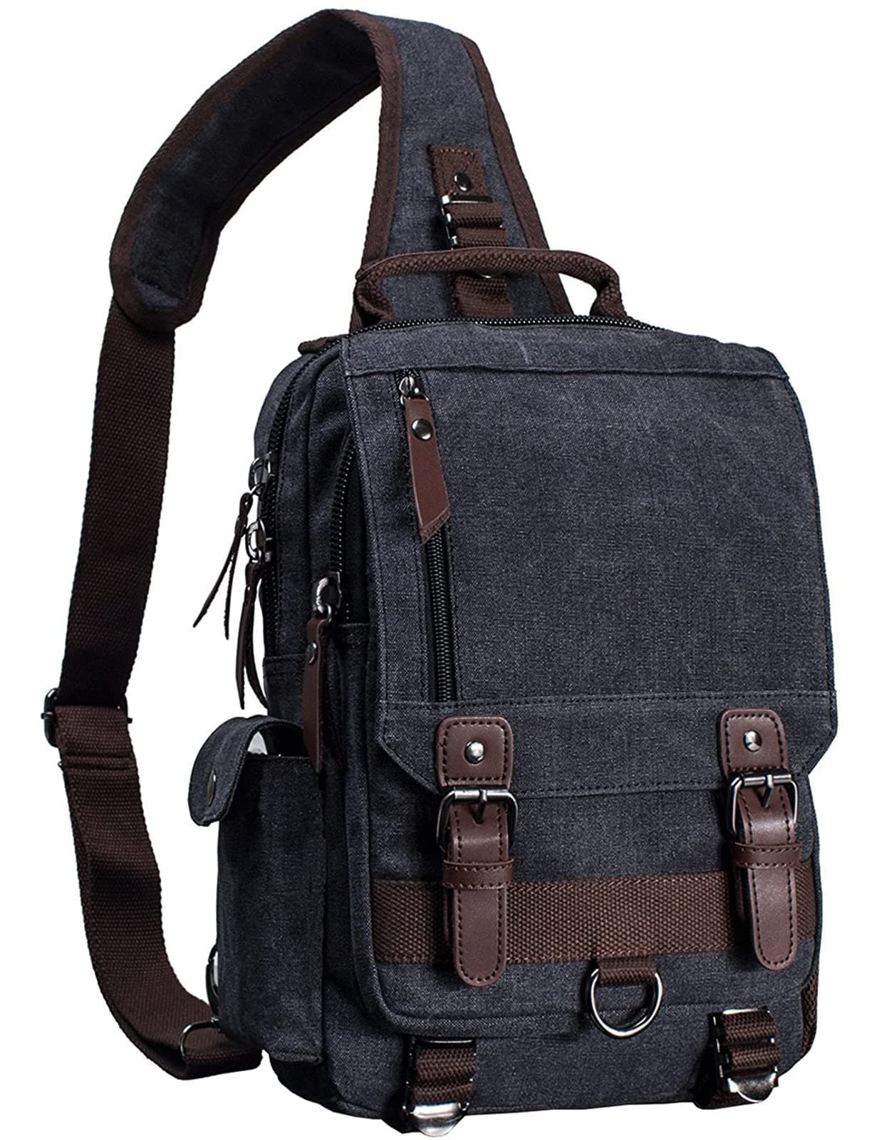 Canvas Cross Body Messenger Bag Shoulder Sling Backpack Travel Rucksack