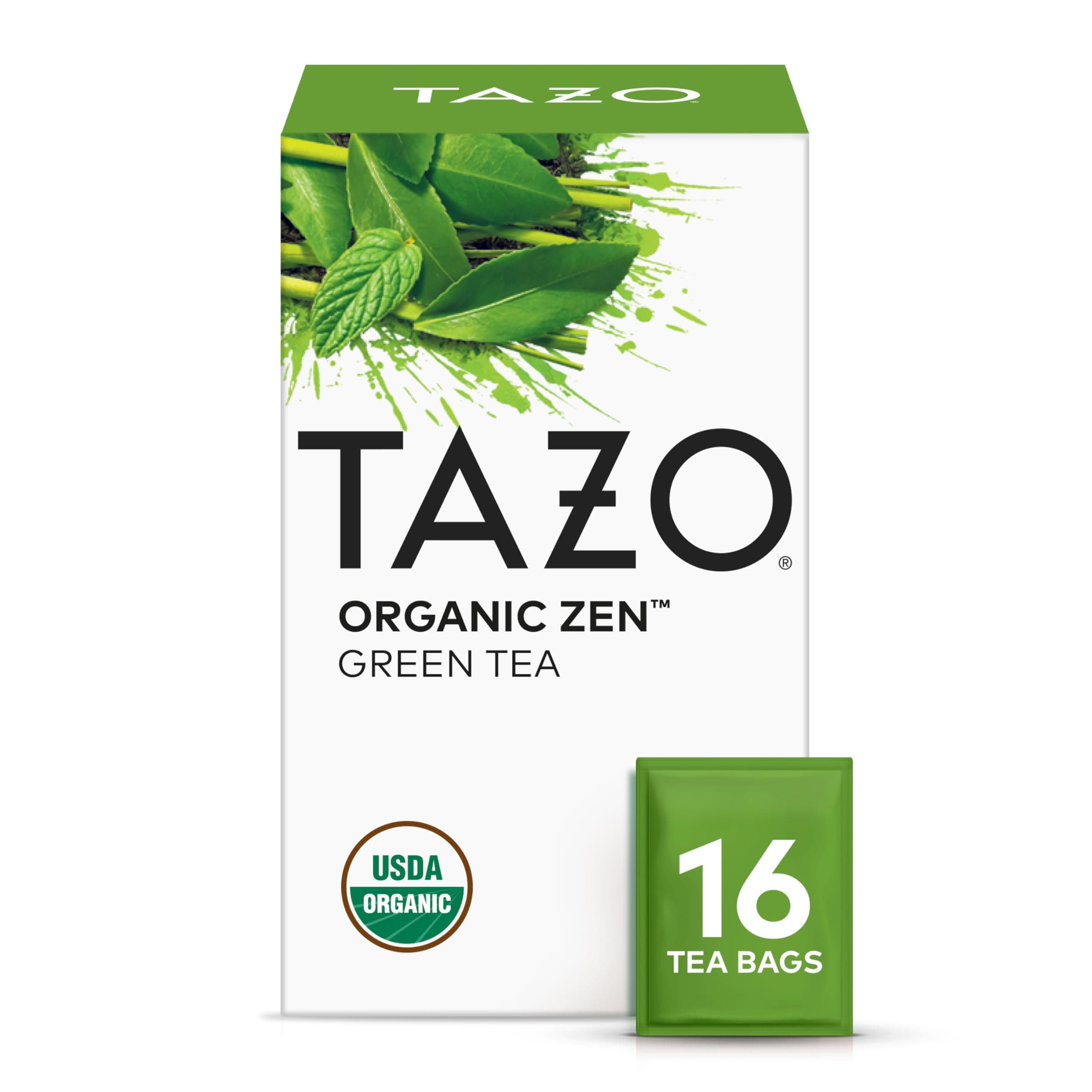 TAZO Organic Zen Green Tea, 16 Total Tea Bags