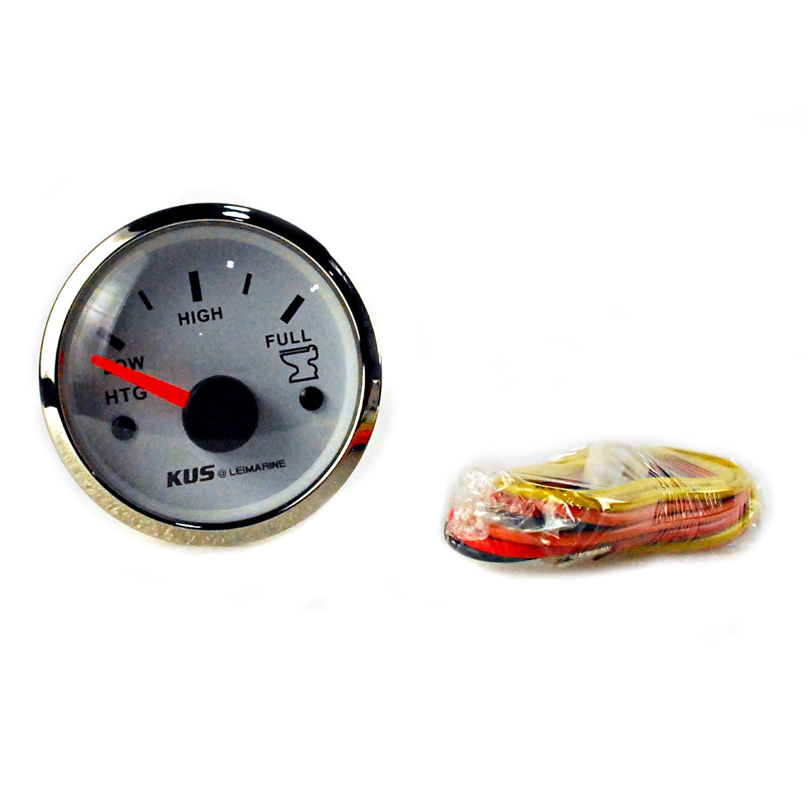 KUS Boat Stainless Steel Holding Tank Level Gauge Indicator 52mm White Face