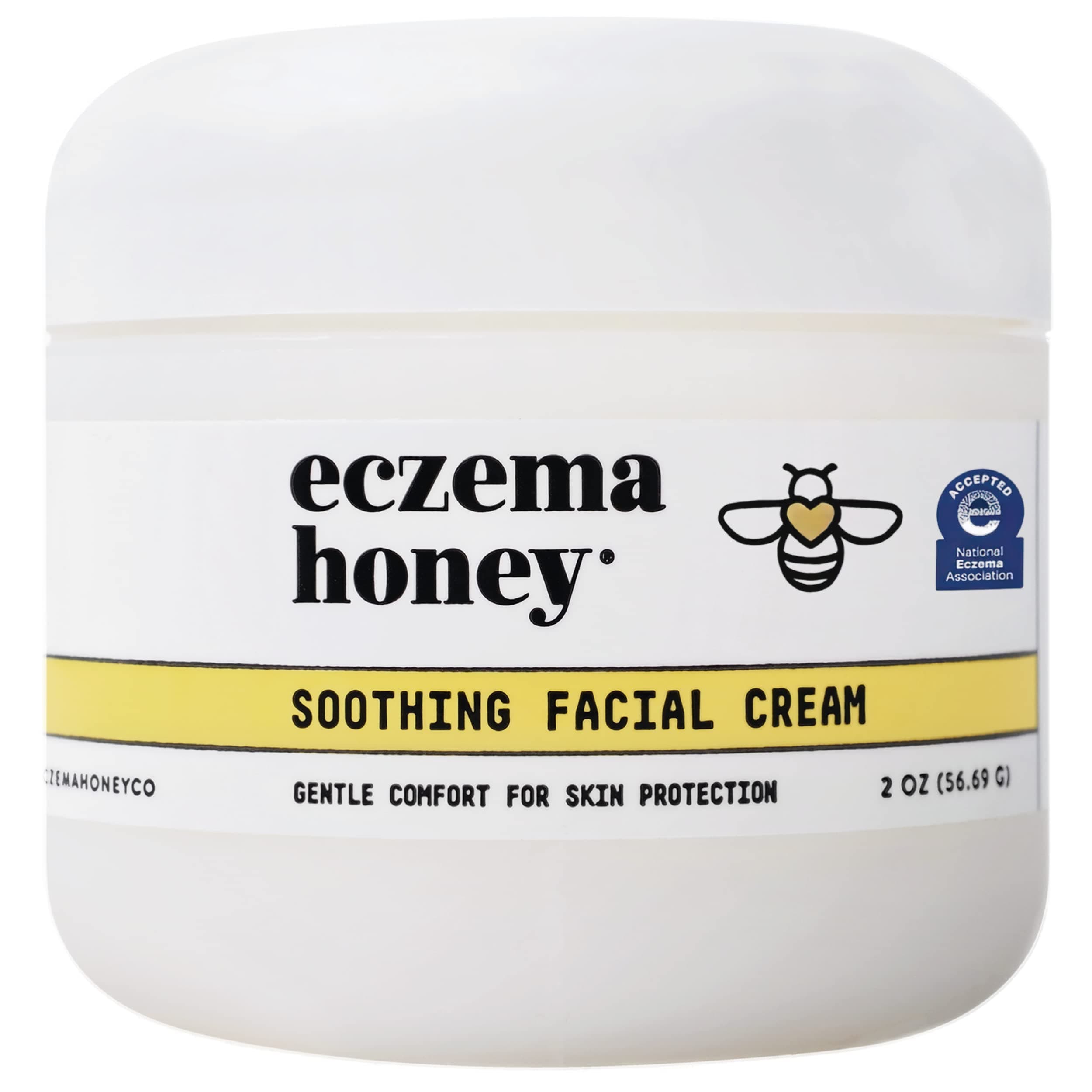 Soothing Facial Cream - Eczema Lotion for Face, Eyelids, Lips, and More - Natural Dry Skin Repair (2 Oz)