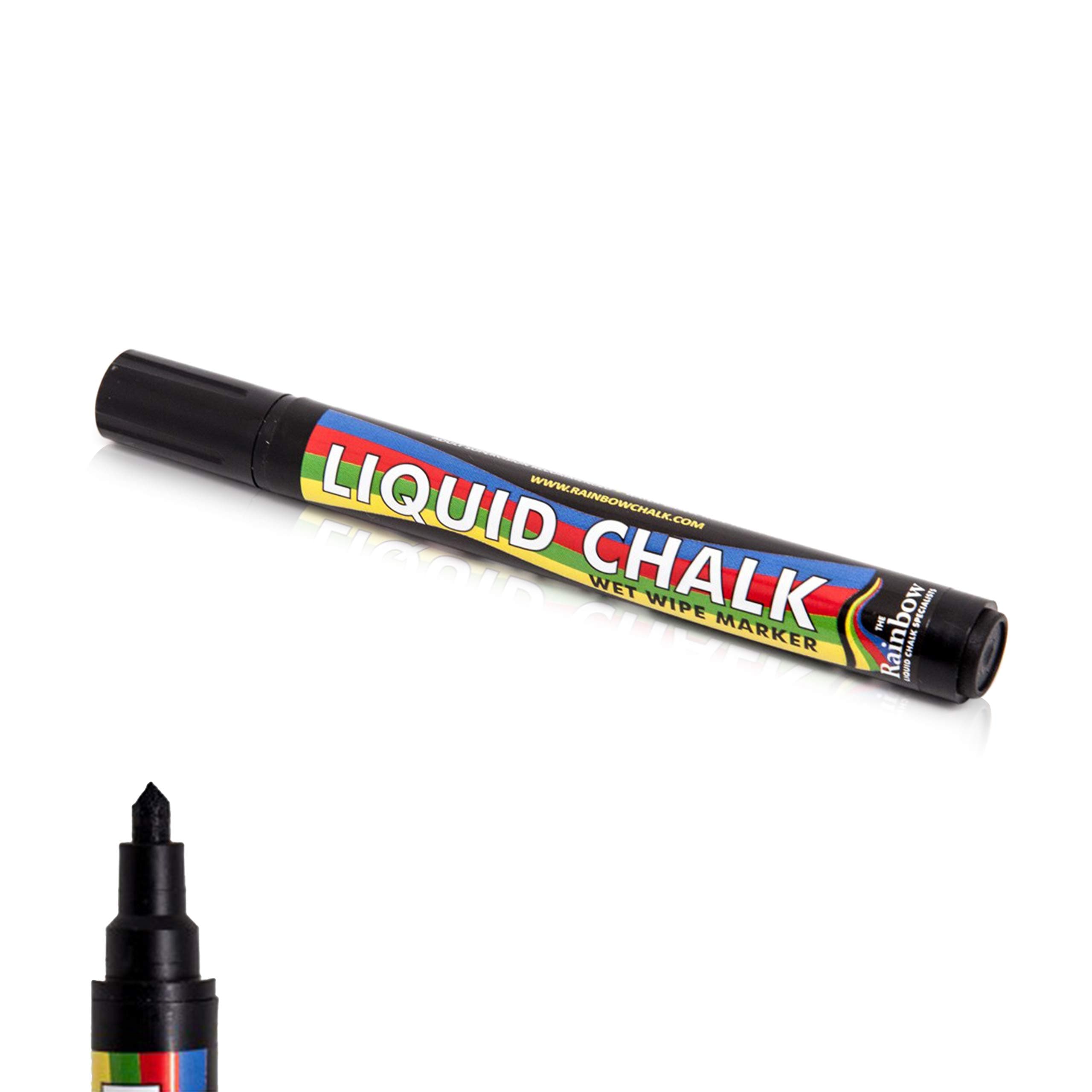 Liquid Chalk Marker Pen Black - 5mm CHISEL NIB