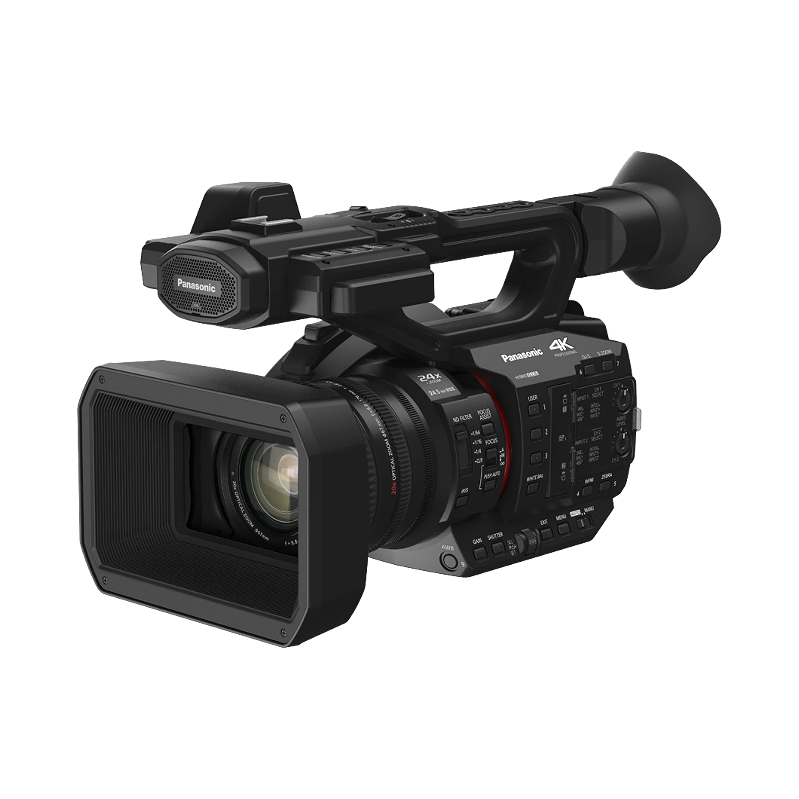 HC-X20E 4K 60p Professional Camcorder, Video Camera Camcorder with 15-megapixel 1.0-type MOS Sensor, 20x Optical Zoom, i.ZOOM 32x (FHD), 3G-SDI Output, XLR Input, Wired Remote