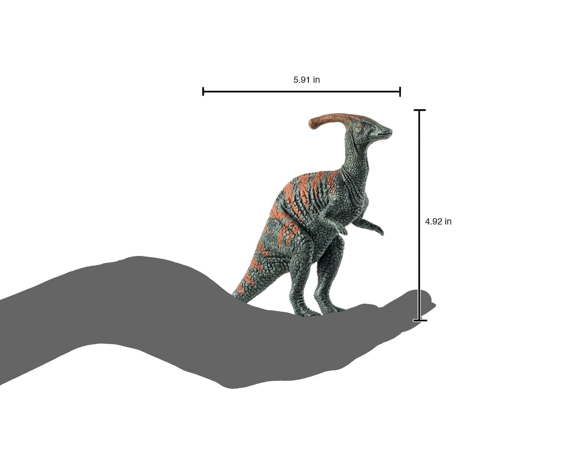 MOJO Parasaurolophus (Duck Billed Dinosaur) Realistic Dinosaur Toy Replica Hand Painted Figurine