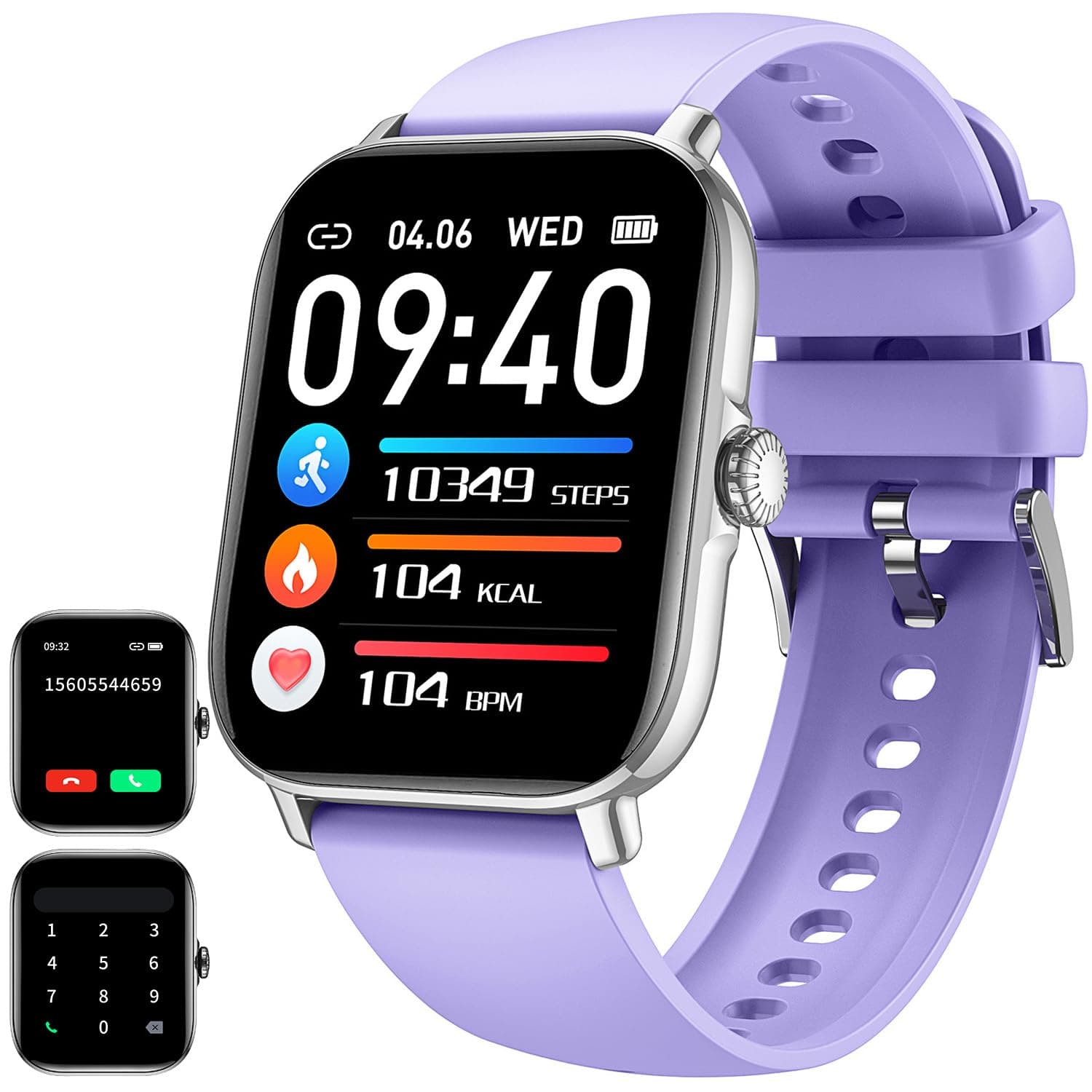 Smart Watch for Android Phones iOS Waterproof Smart Watches for Women Men(Answer/Make Call) Sports Digital Watch Fitness Tracker Heart Rate Blood Oxygen Sleep Monitor Compatible Samsung iPhone
