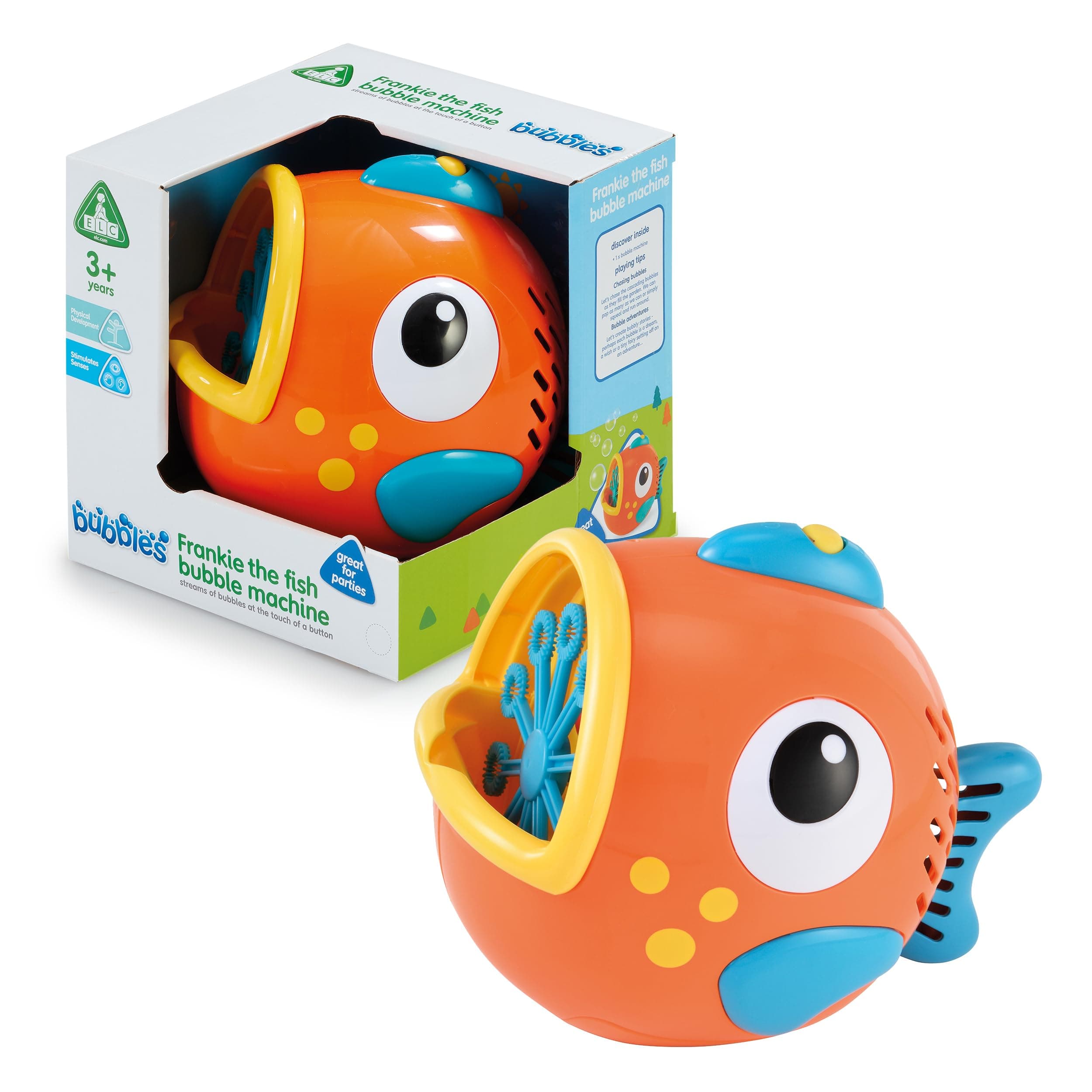 Early Learning Centre ELC Frankie the Fish Bubble Machine Indoor & Outdoor Bubble Blower ELC Bubble Fish Toys Kids Garden Bath Kids Bubbles Liquid Bubble Mix Garden Toys Bubbles For Bubbles for Kids
