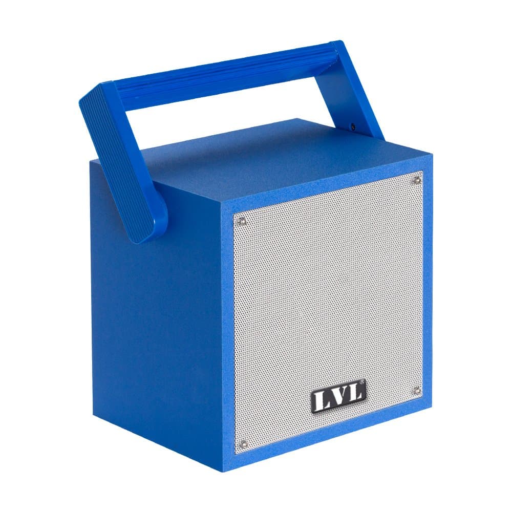 Wireless Bluetooth Speaker, Outdoor Bluetooth 4.1 Portable 3W Speaker with Carrying Handle and Super Sound, Wooden Design, LVL(Blue)