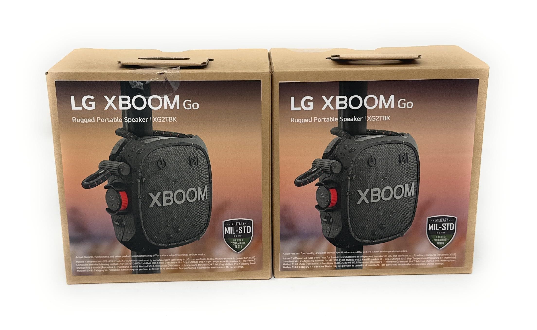 XBOOM Go Wireless Portable Speaker with Powerful Sound XG2TBK - 2PACK