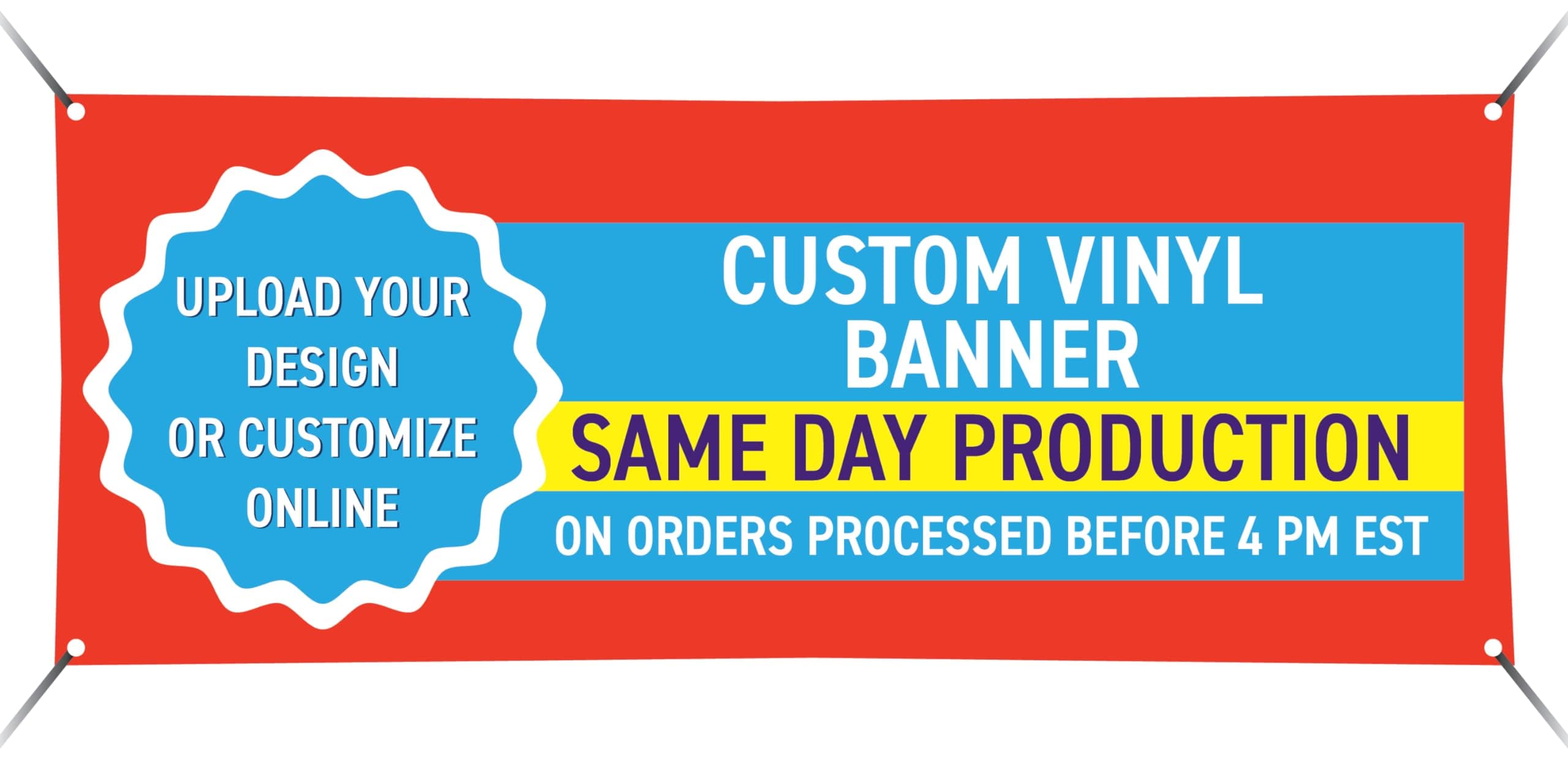 Customizable Vinyl Banner 1x6 - For Business, Graduation, Parties - Indoor & Outdoor Use - Full Color Personalized 13oz Sign with HD Printed Text and Photos