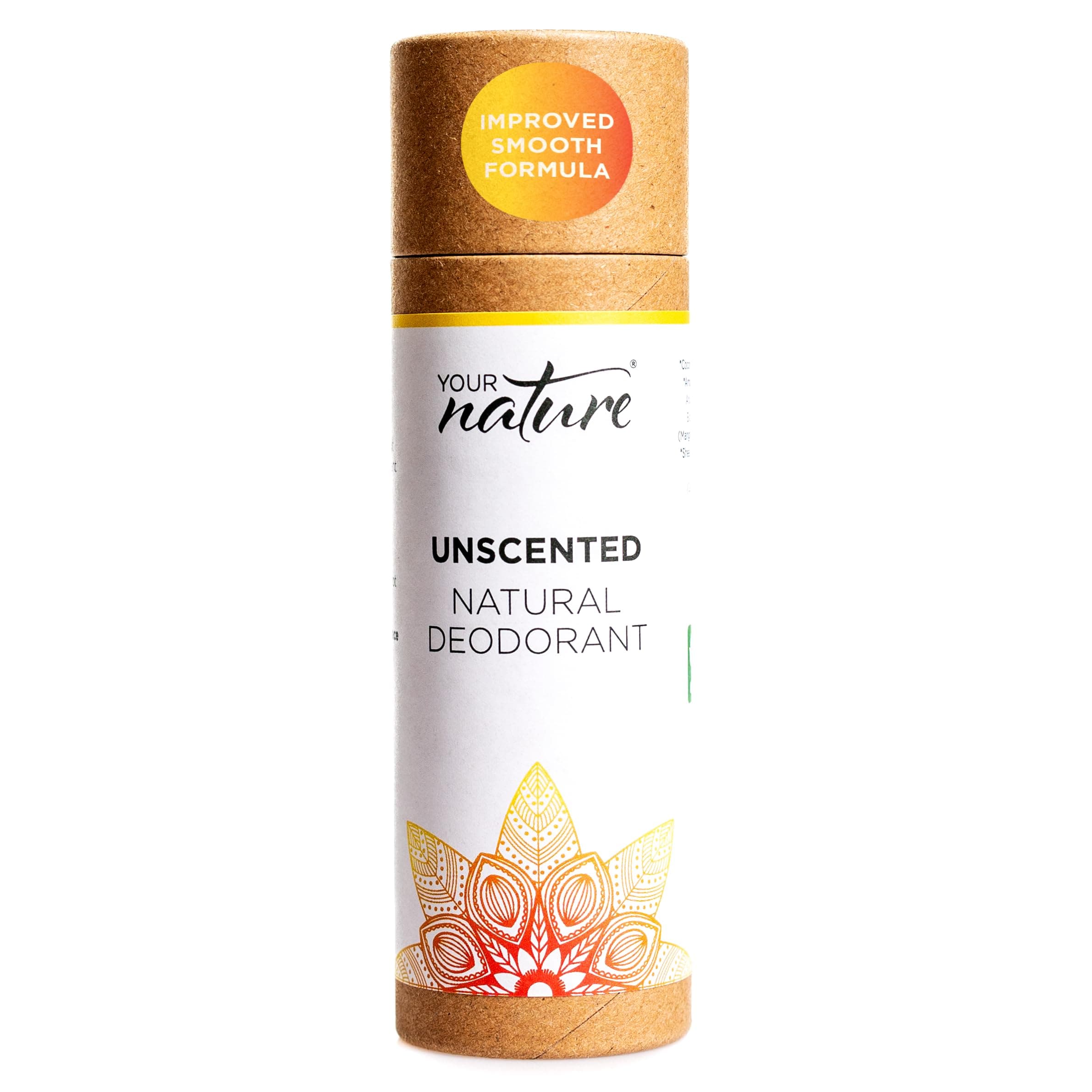 Your Nature Unscented Natural Deodorant Stick – 70g, 100% Plastic Free, Recyclable, Toxin-Free, Vegan, Cruelty-Free, Eco-Friendly, Handmade in UK