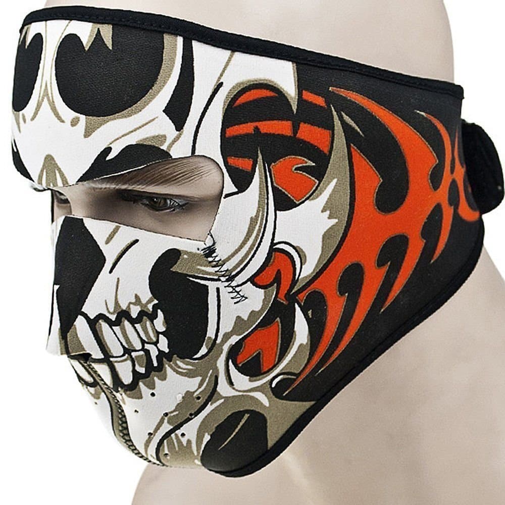 Outdoor Sport Mask Skull Neoprene Headwear Half Warm Face