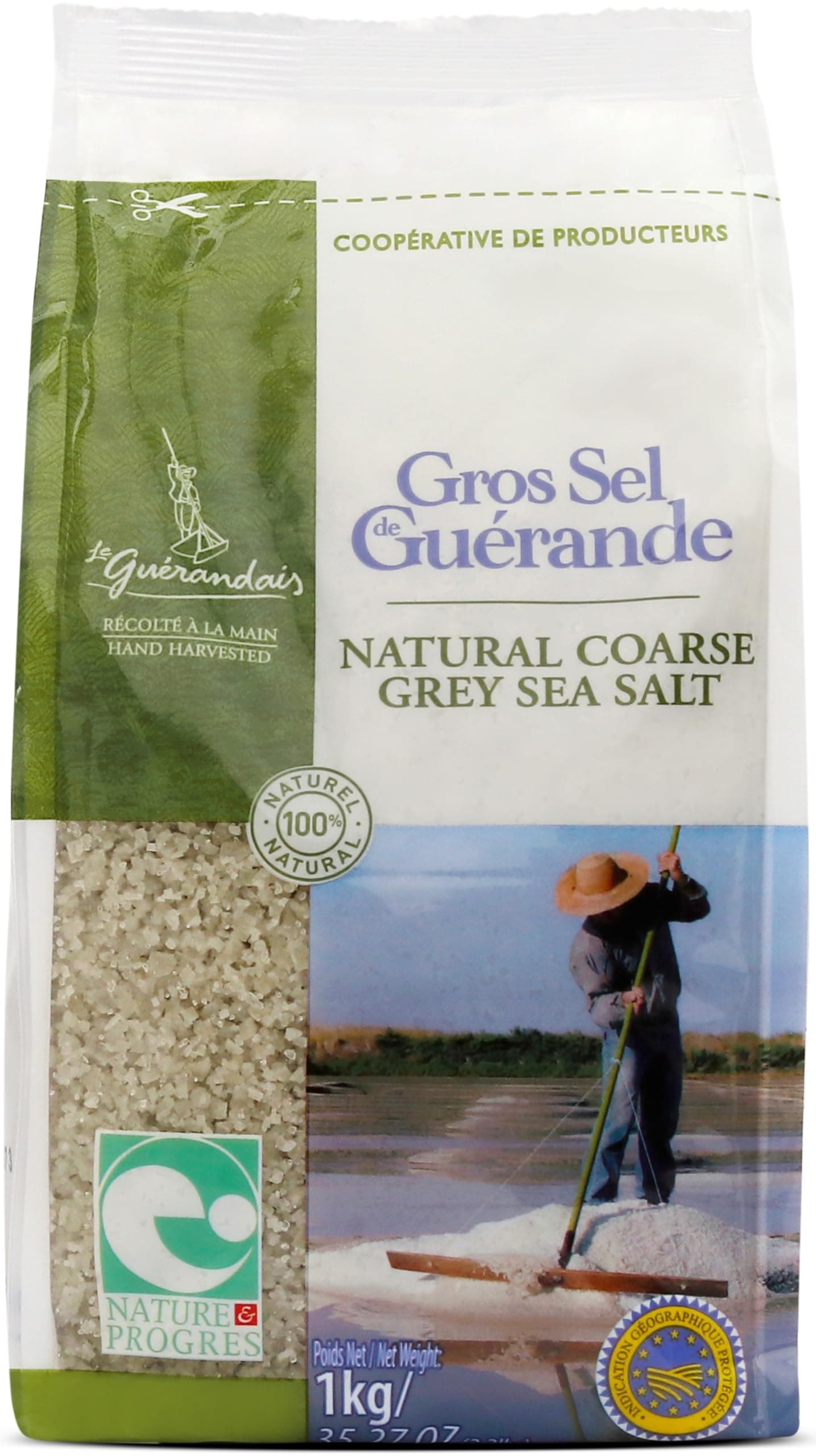 Le Guerandais Celtic Coarse Grey Sea Salt In 1kg Bags, Hand Harvested In Guerande/France