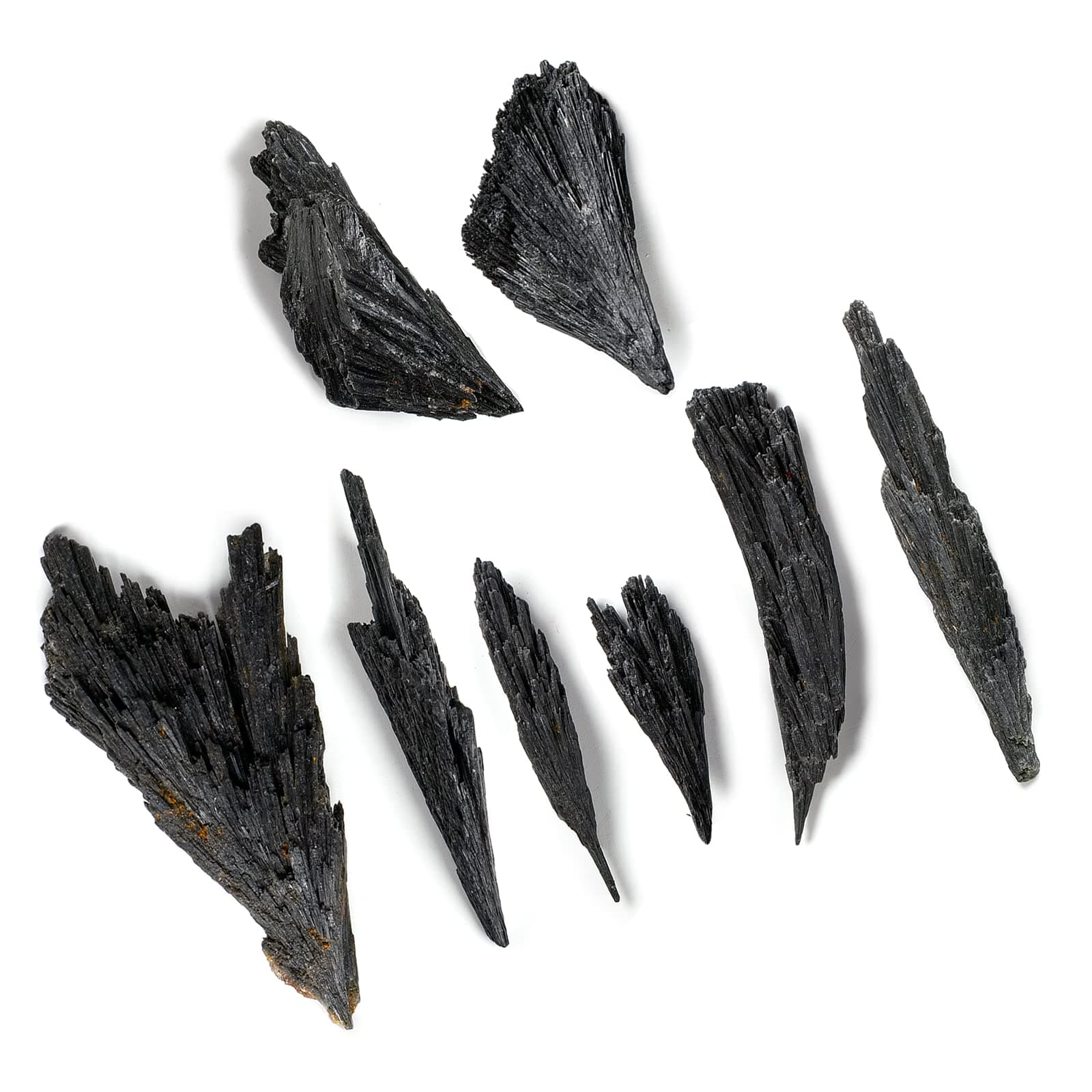 Apengshi Natural Healing Black Tourmaline Raw Stone 0.25lb Black Flame Irregular Feather Shape Crystal Protection Purification Meditation Elimination Negative Energy Handmade Home Decoration