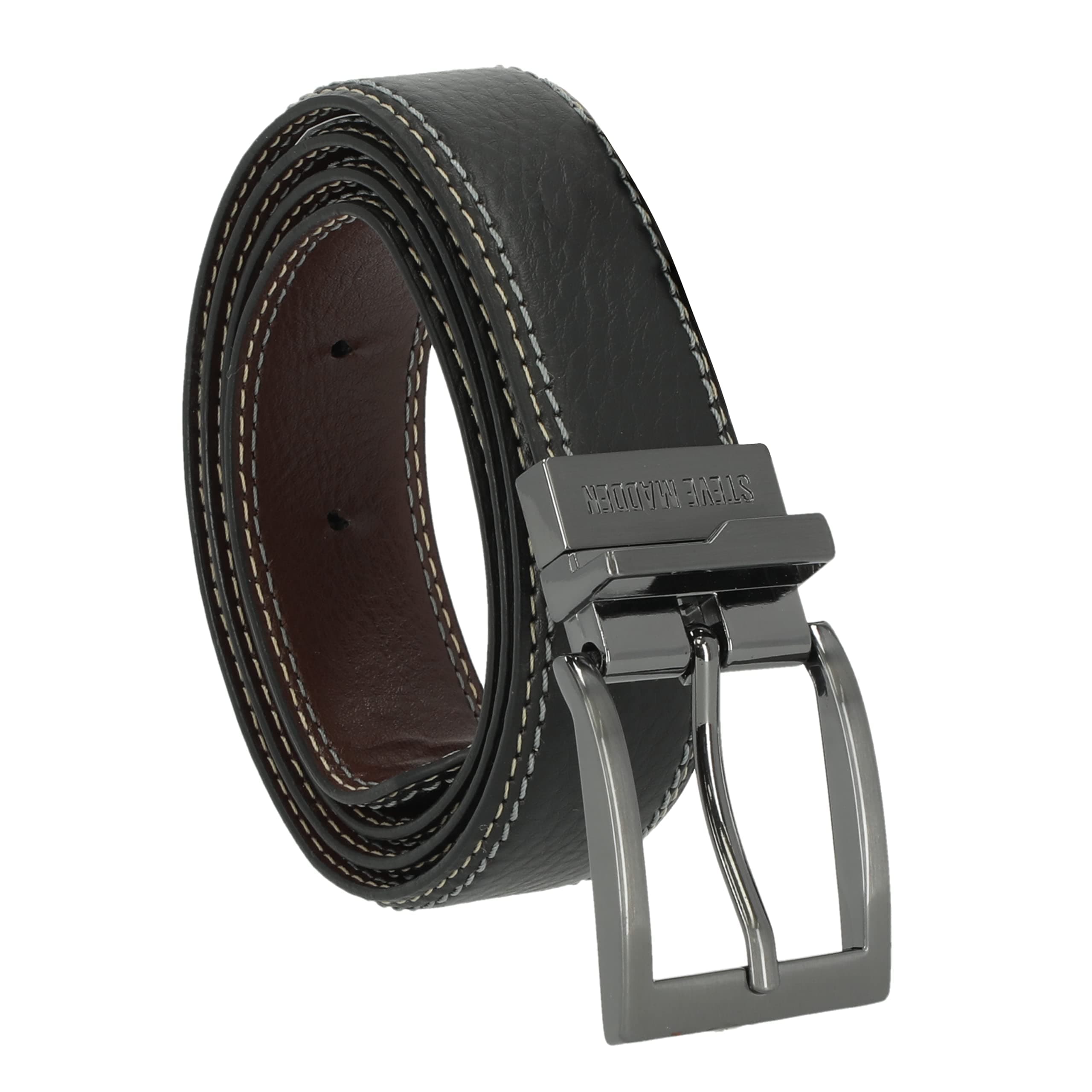 Steve Madden Men's Dress Casual Every Day Leather Belt