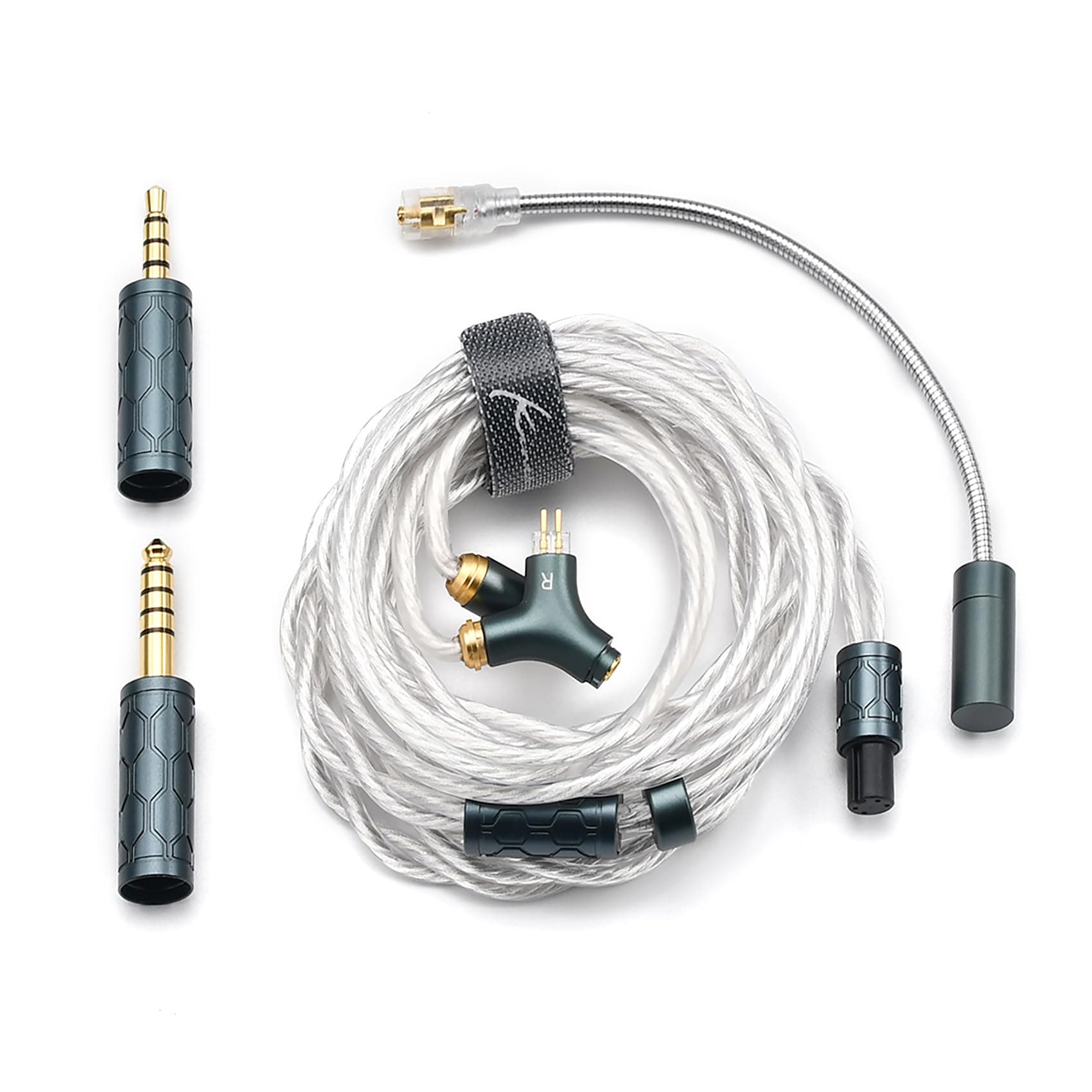 QOA Kinera Celest IEM Cable with Mic,with Detachable 3.5mm/4.4mm Plug,Earphone Upgrade Cable,HiFi in Ear Earphone Cable,Replacement Cable,for Audiophile Musician (0.78mm 2Pin)