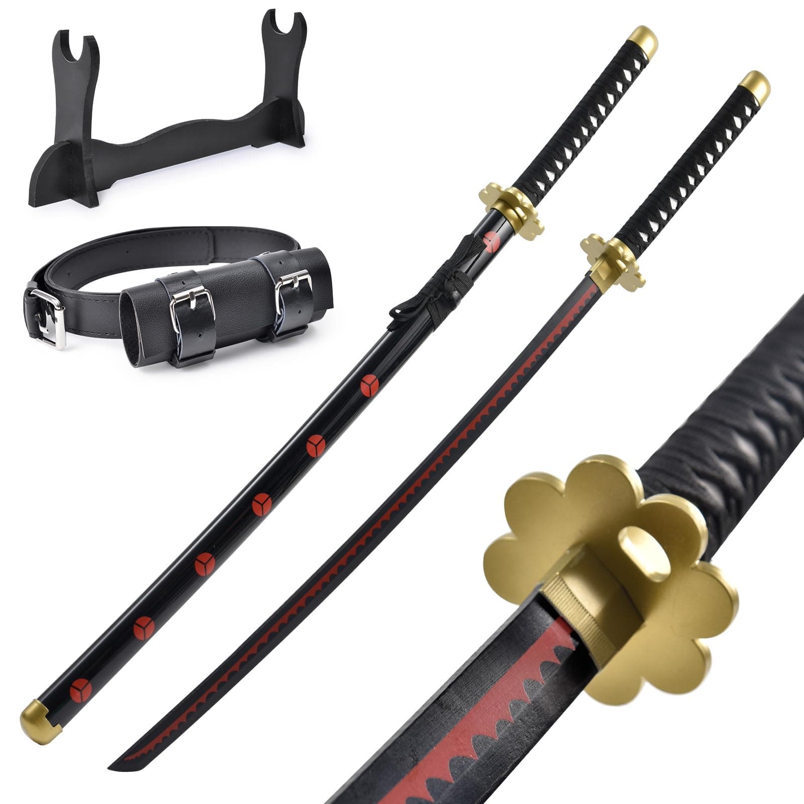 Anime Sword 41 inch,Zoro/wado ichimonji/Anime Original Texture,for Role-Playing and Collection, with One Display Stand