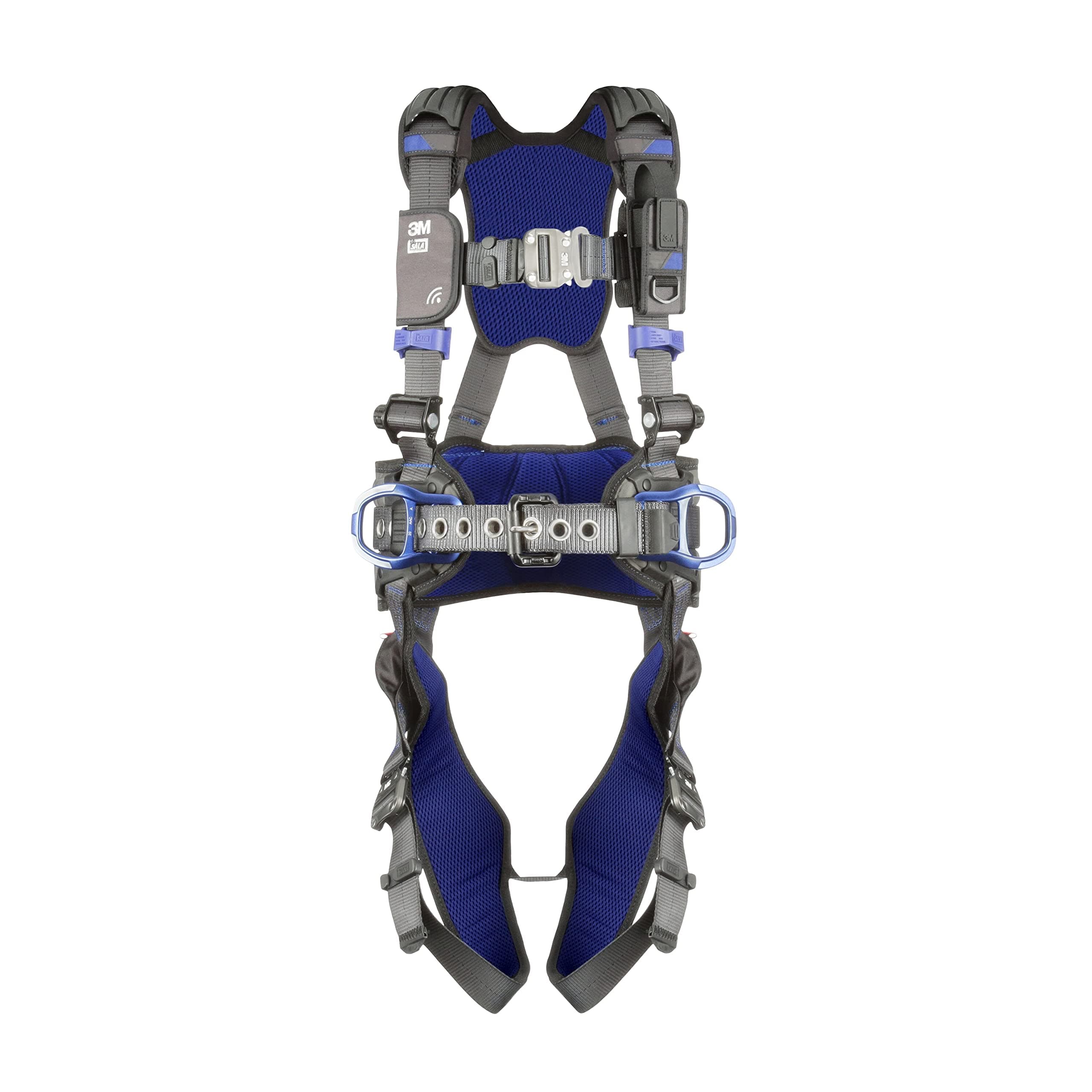 3M 1113124 DBI-SALA ExoFit X300 Comfort Construction Positioning Safety Harness, Construction Fall Protection, Aluminum Back and Hip D-Rings, Auto-Locking Quick Connect Leg and Chest Buckles, Medium