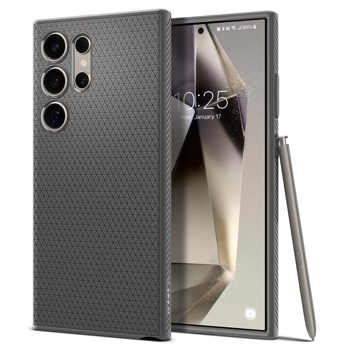 for Galaxy S24 Ultra Case, Liquid Air [No Magnet Ring] [Military-Grade Protection] - Granite Gray