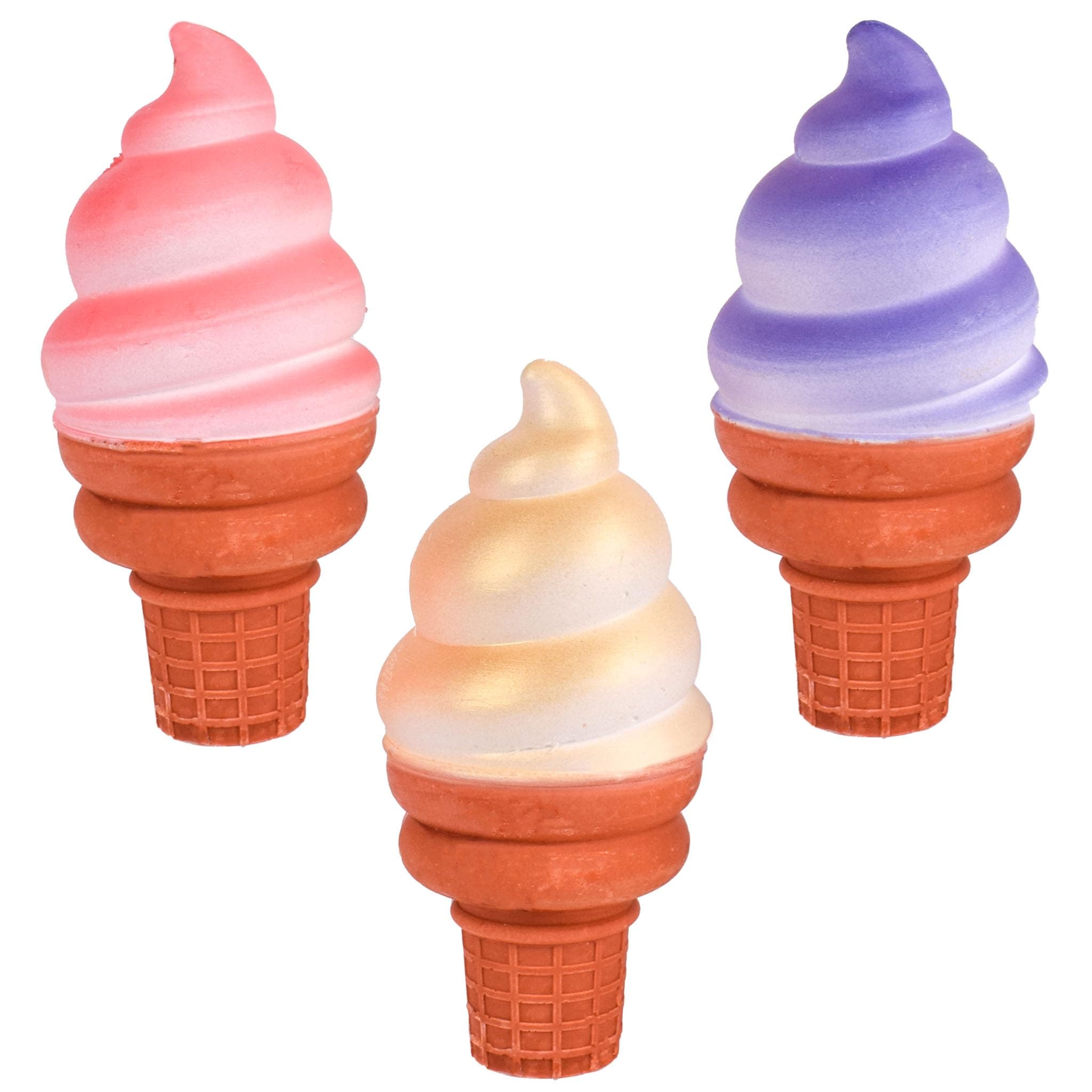 Ice Cream Chalk Set, 3 Piece Jumbo Sidewalk Chalk, Washable, Non-Toxic For Arts and Crafts for Kids Ages 3+