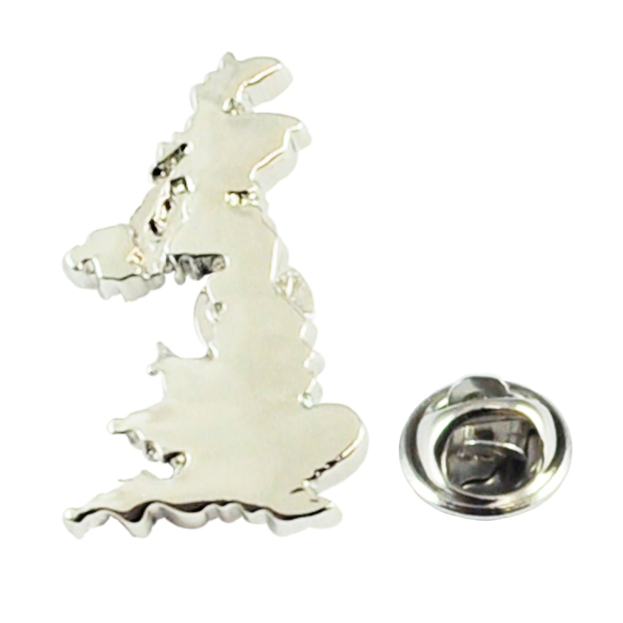 Great Britain & Northern Ireland Outline Map Lapel Pin Badge