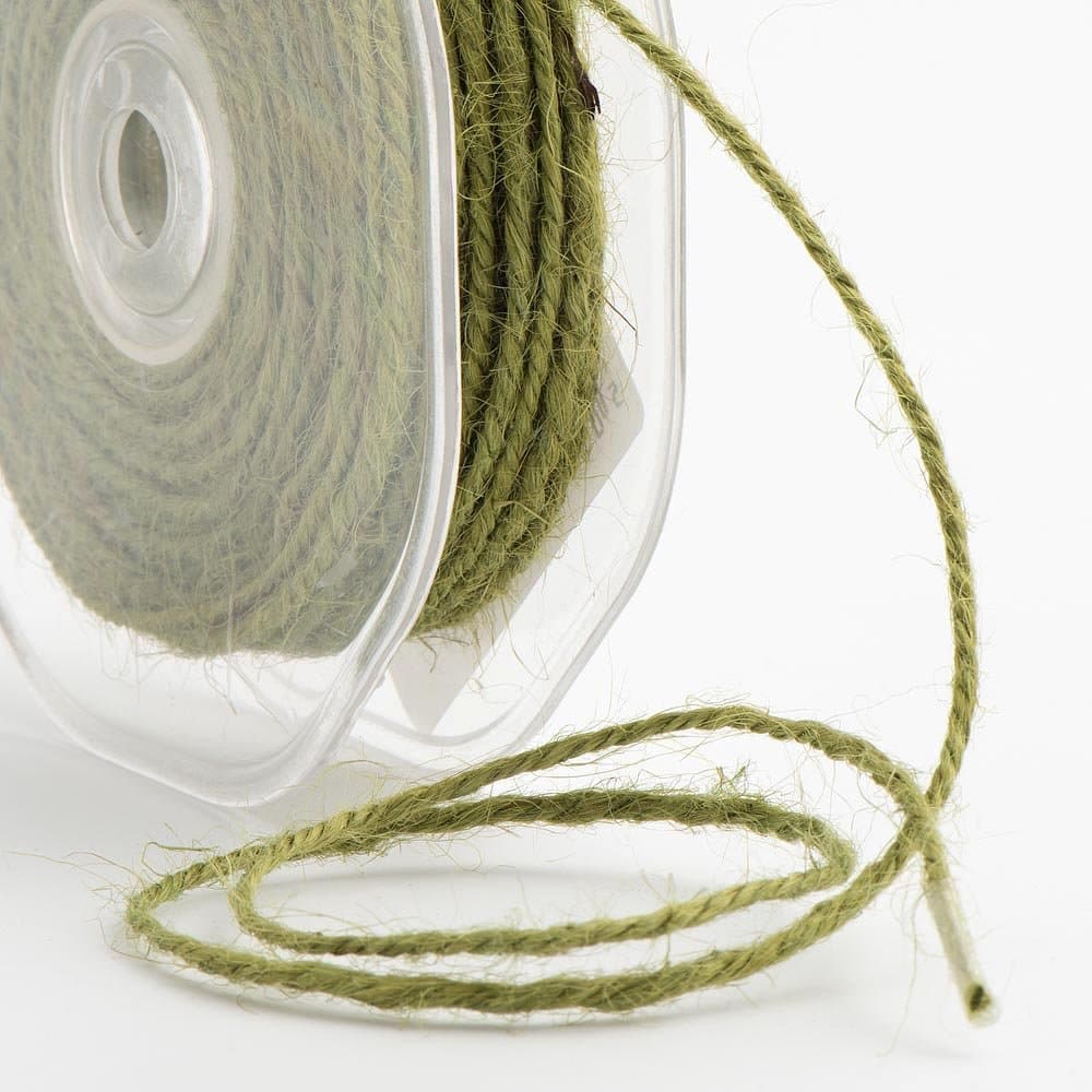 Italian Options Sage Green Hessian String Twine Ribbon - 2mm x 20 Metres