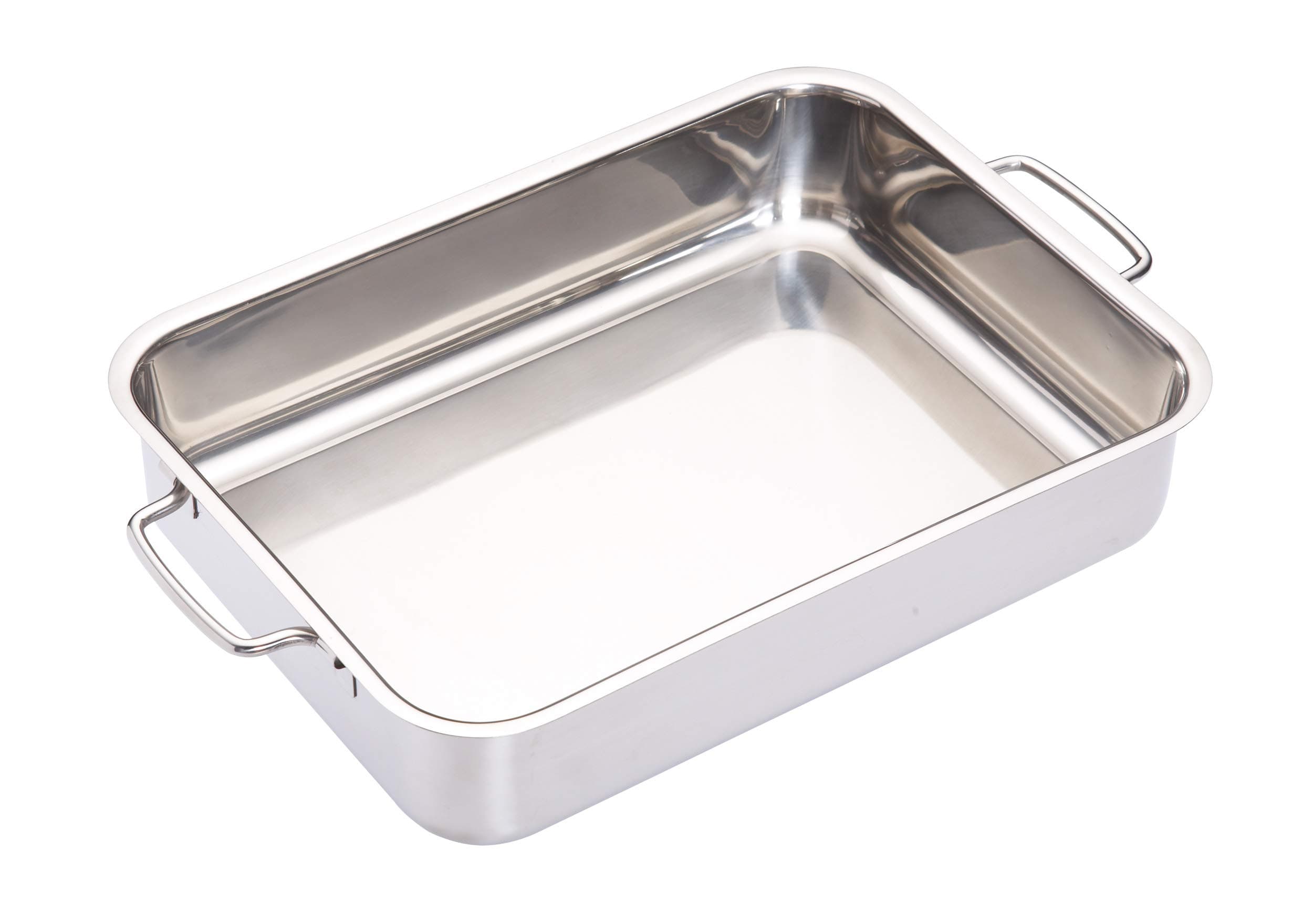 Master Class Stainless Steel Heavy Duty Deep Roasting Pan 32x23x6.5cm, Labelled