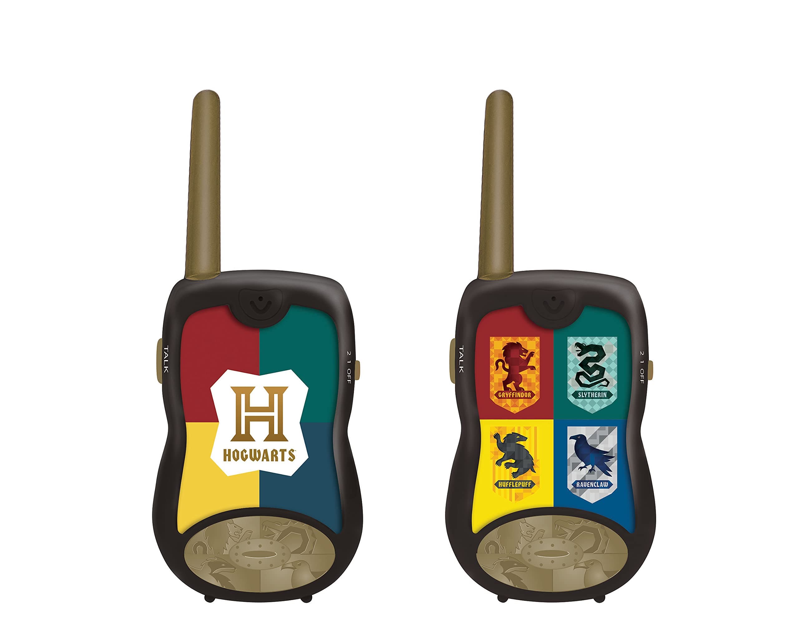 LEXIBOOK, Harry Potter, Walkie-Talkies 200m, Communication Game, 2 Communication Channels, Belt Clip, Battery Operated, Black/Gold, TW12HP