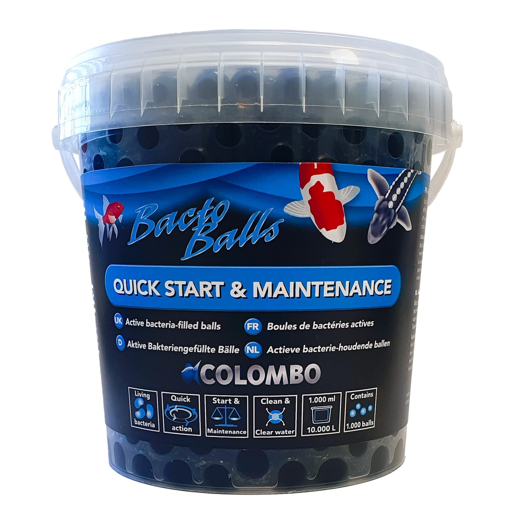 Colombo Bacto Balls 1 Litre Pond Bacteria Clear Clean Water Healthy Plants Fish Koi