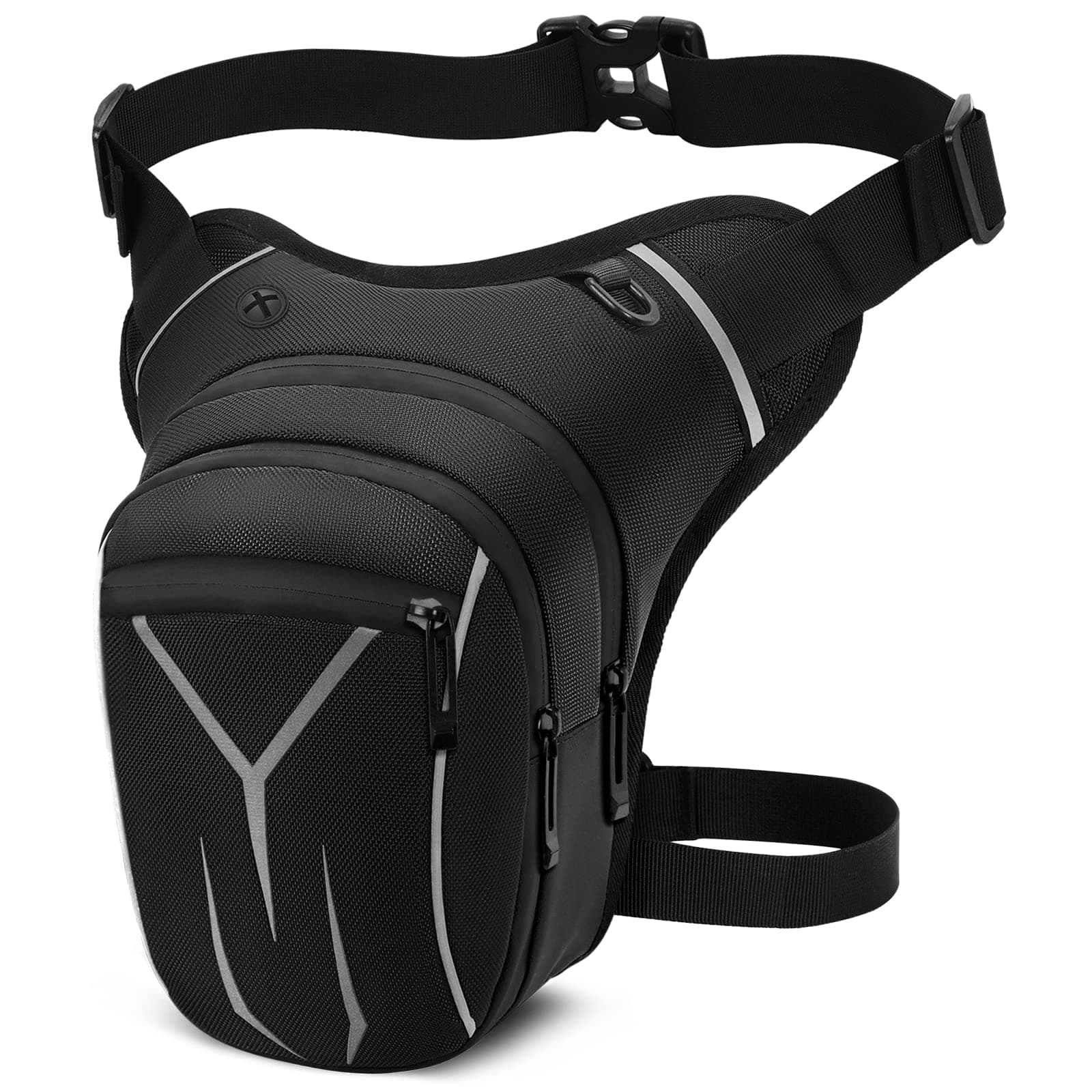 HUANLANG Leg Bag for Men Women Tactical Thigh Bag with Leg Strap Waterproof Fanny Pack Outdoor Motorcycle Drop Leg Bag for Hiking Climbing Cycling