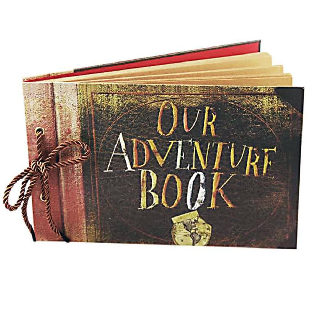 LoiZau Photo Album DIY Family Handmade Self-adhesive Albums Our Adventure Scrapbook for Store Present Anniversary Wedding Guest Book Vacation Memories