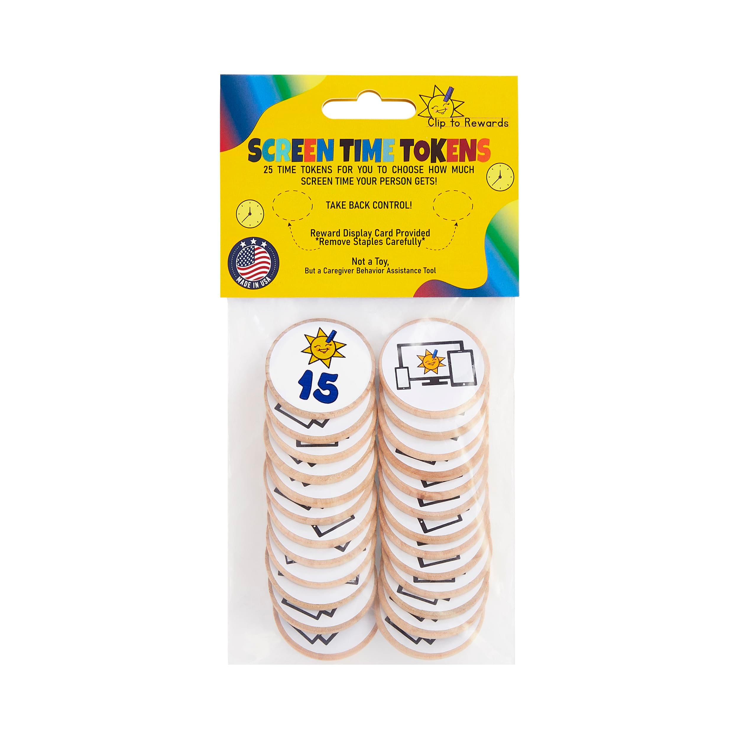 Screen Time Tokens - - Behavior Management Tool - Positive Reinforcement