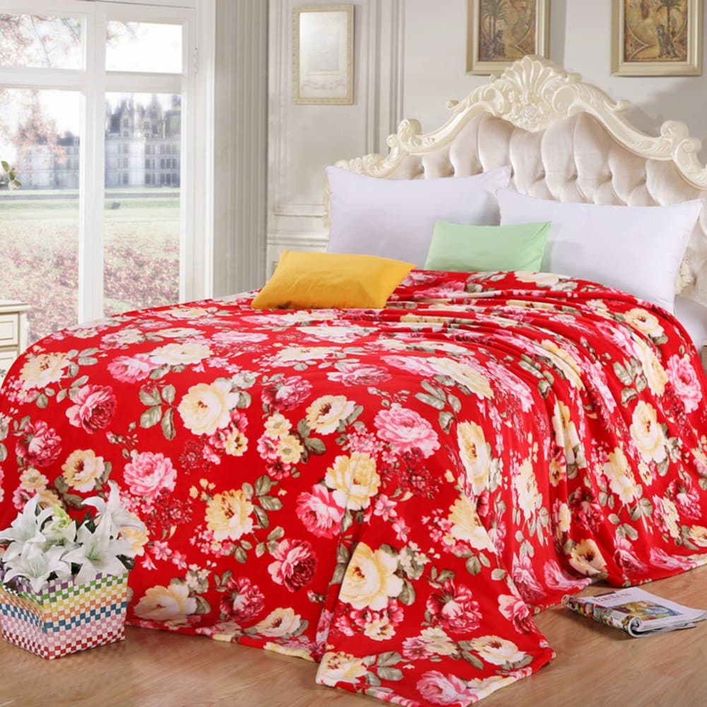 DHBGVDFGNTFG Blanket/Facial Thermal Blankets/Blanket Sheets/Spring and Autumn Blanket/Pastoral Thickening Blanket/Towel for Two Person-U 150200cm(59x79inch)