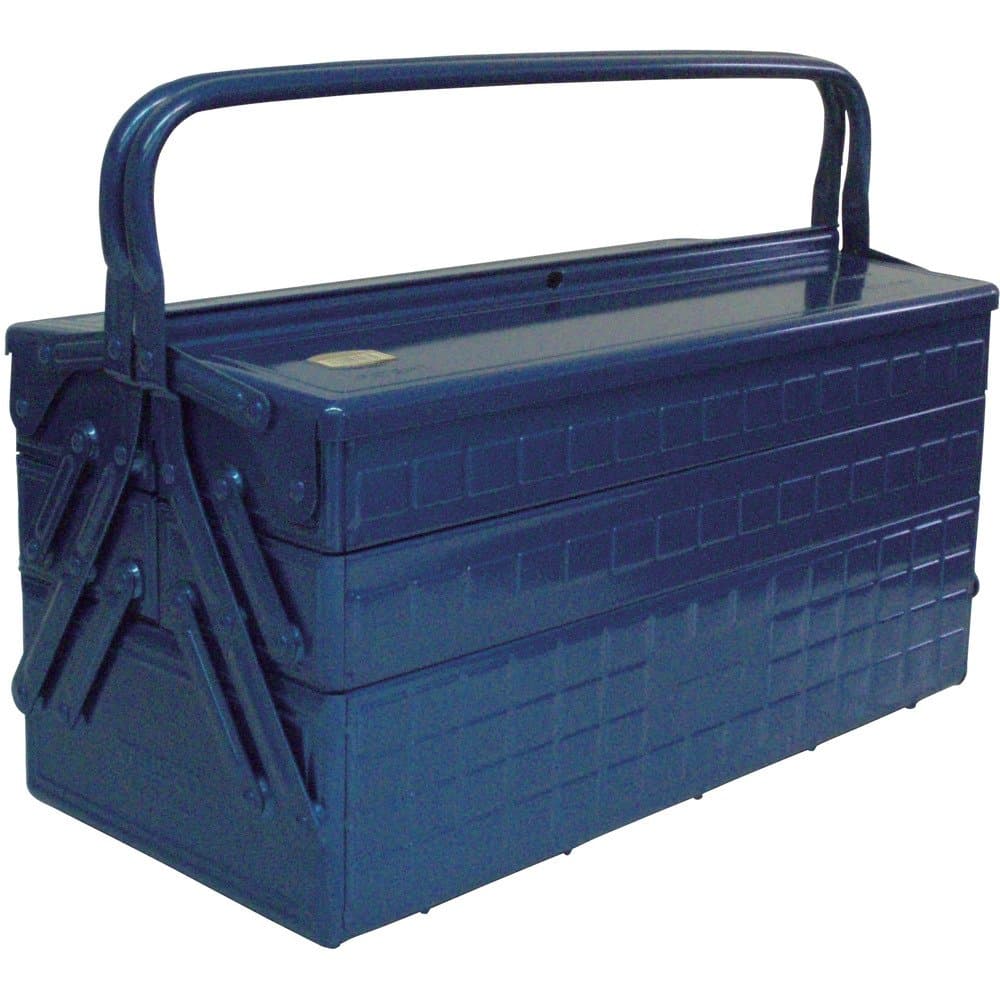 GT-470-B 3-Tier Tool Box, 18.6 x 8.7 x 13.4 inches (472 x 220 x 343 cm), Blue