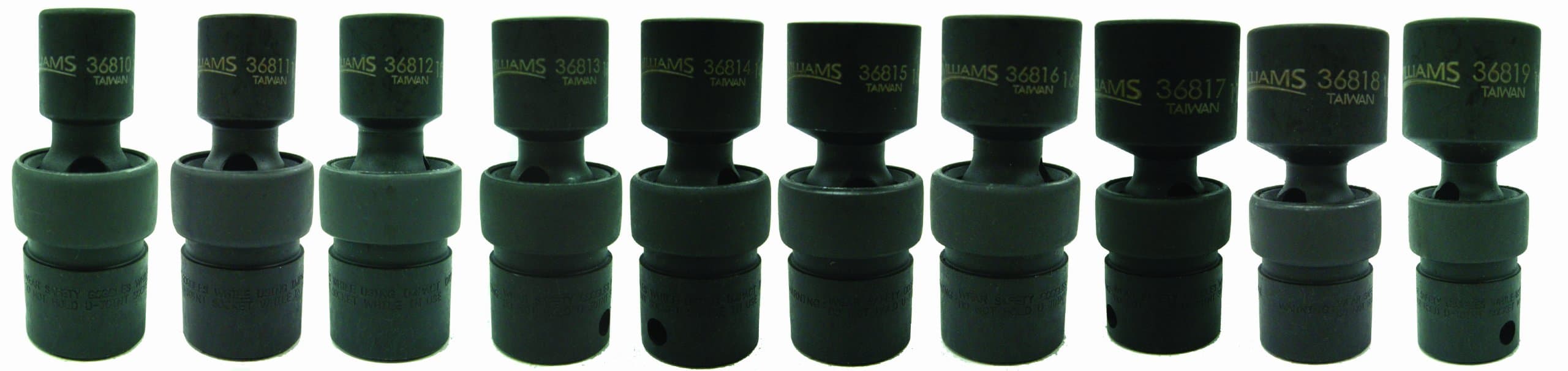 36910 10-Piece 3/8-Inch Drive Metric Universal 6 Point Impact Socket Set