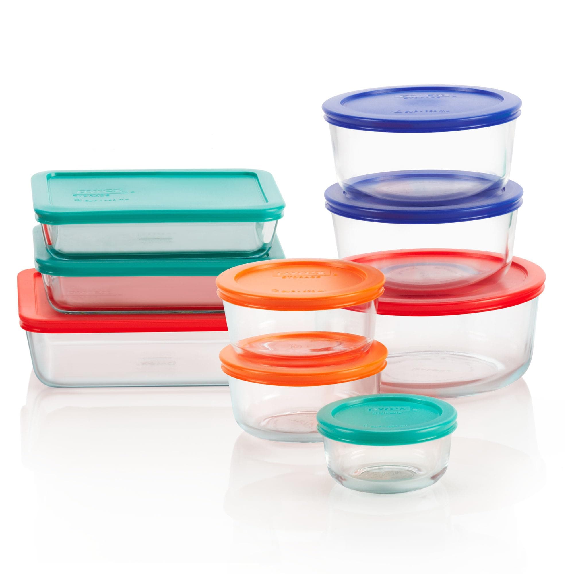 Simply Store Glass Rectangular and Round Food Container Set (18-Piece, BPA-free)