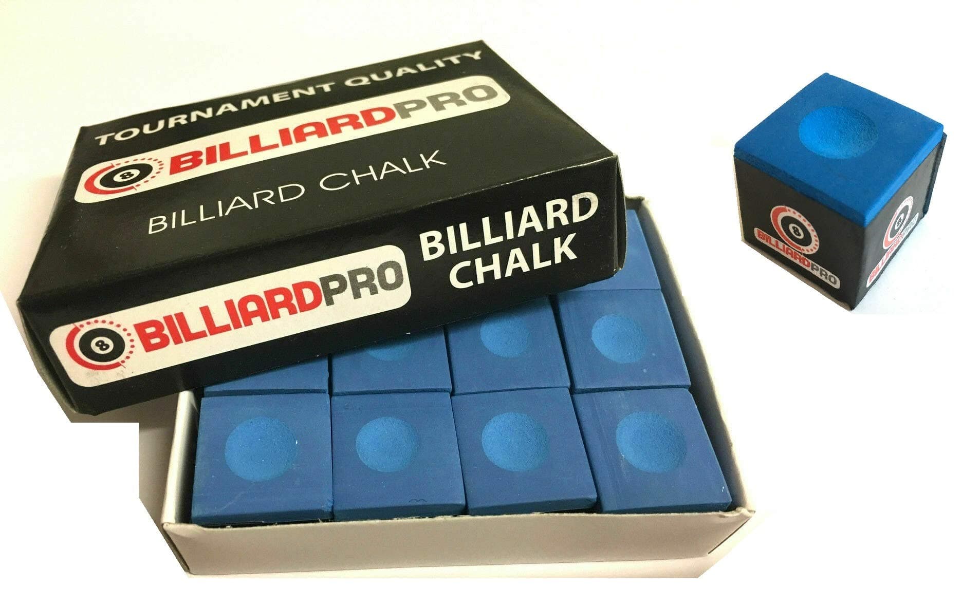 cueball16 12 Pieces / 1 BOX of Tournament BLUE Snooker or Pool Cue Tips Chalks