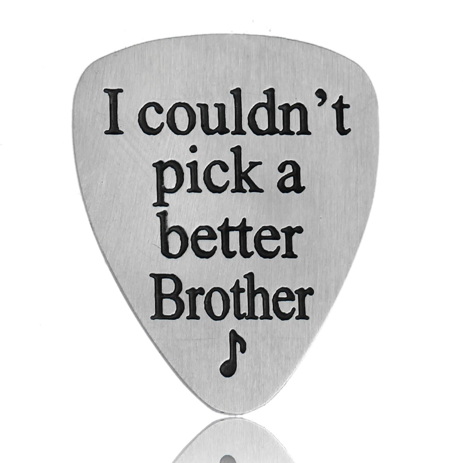 I Couldn’t Pick A Better Brother Musical Guitar Pick Men Jewelry Gift for Brother