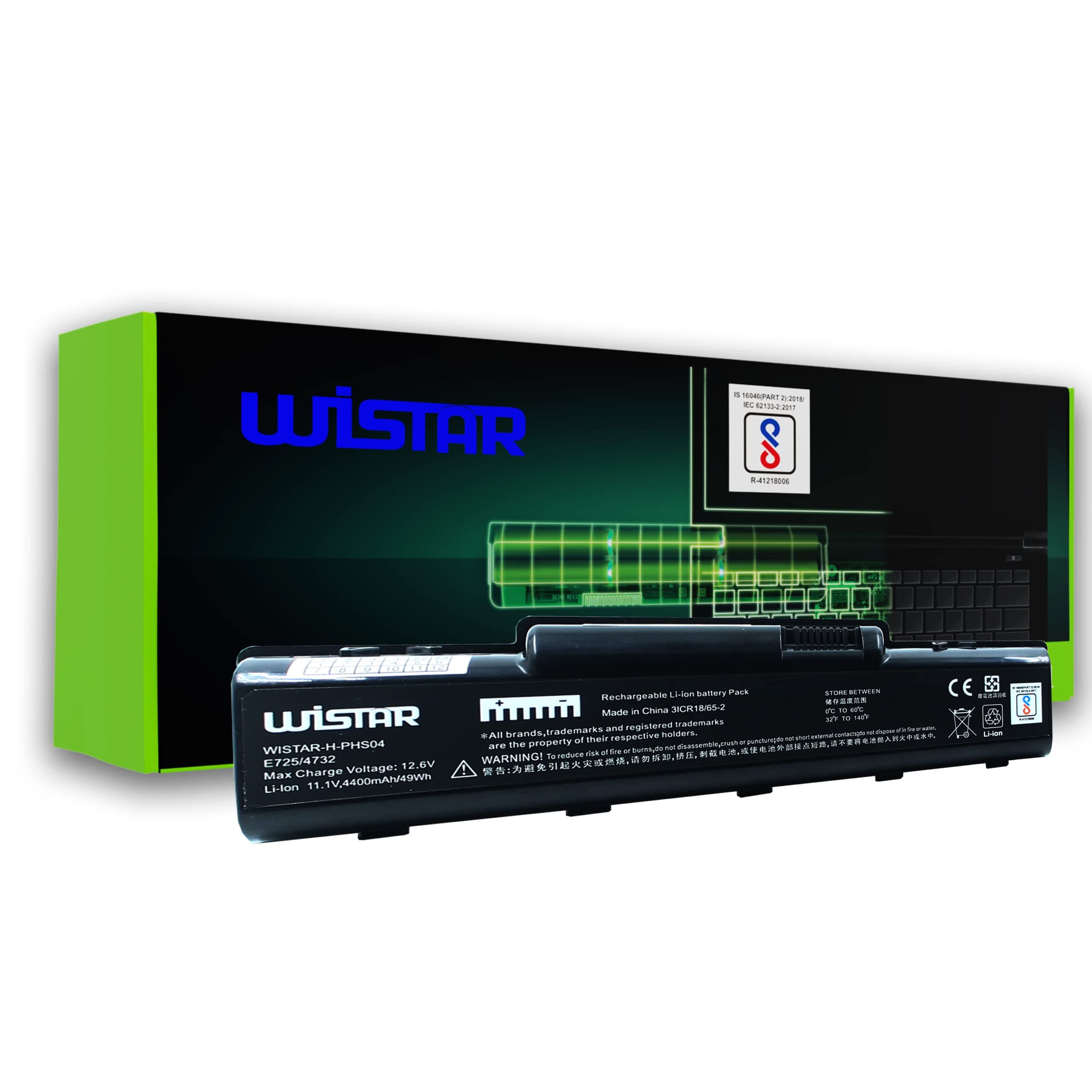 WISTAR AS07A41 AS07A31 Laptop Battery Compatible with Acer Emachine D620 E525