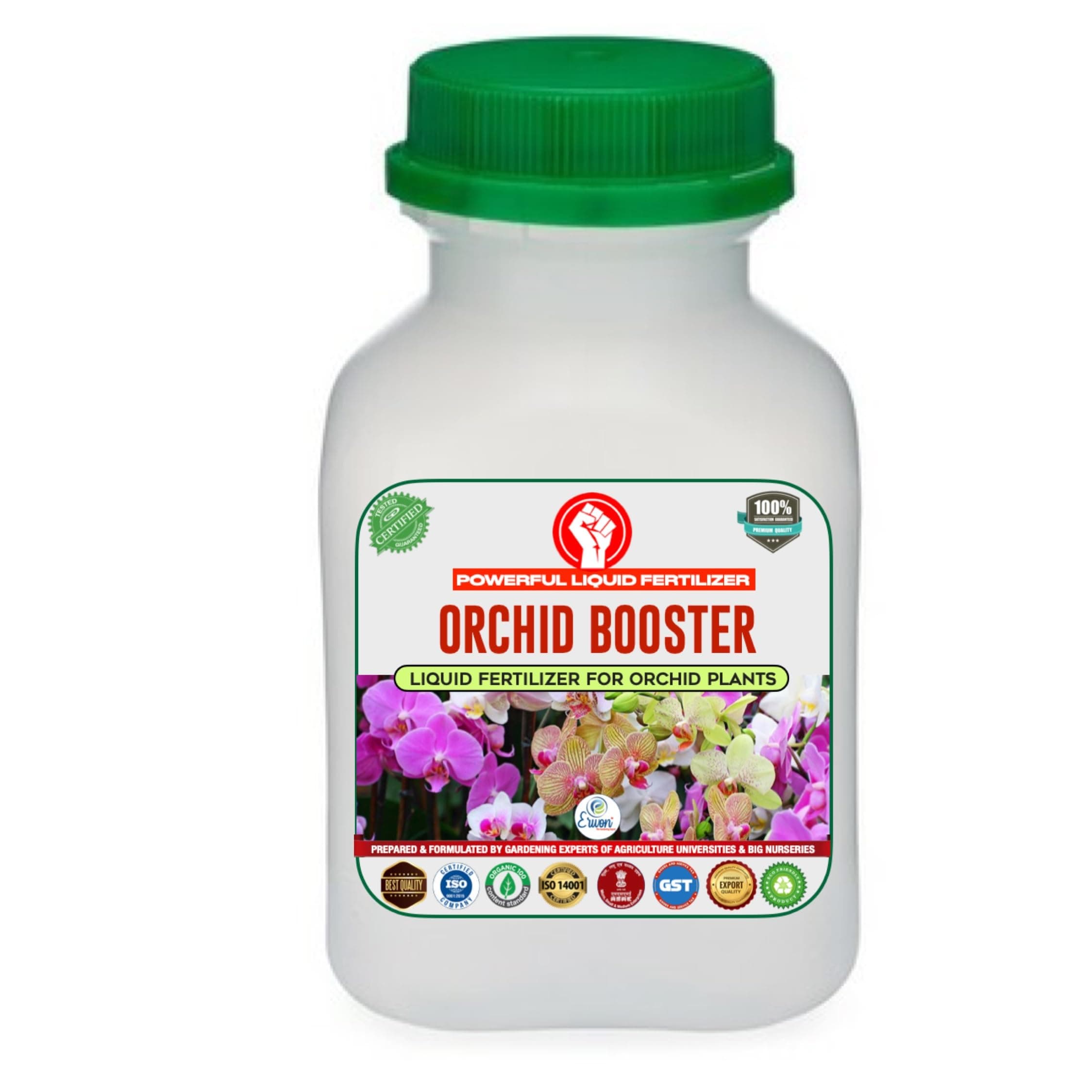 Erwon® Orchid Booster, Premium Essential Powerful Liquid Fertilizer for the Best Growth of Orchid Plants with Flowering Nutrients and Charged Micro-organism (250 ml)