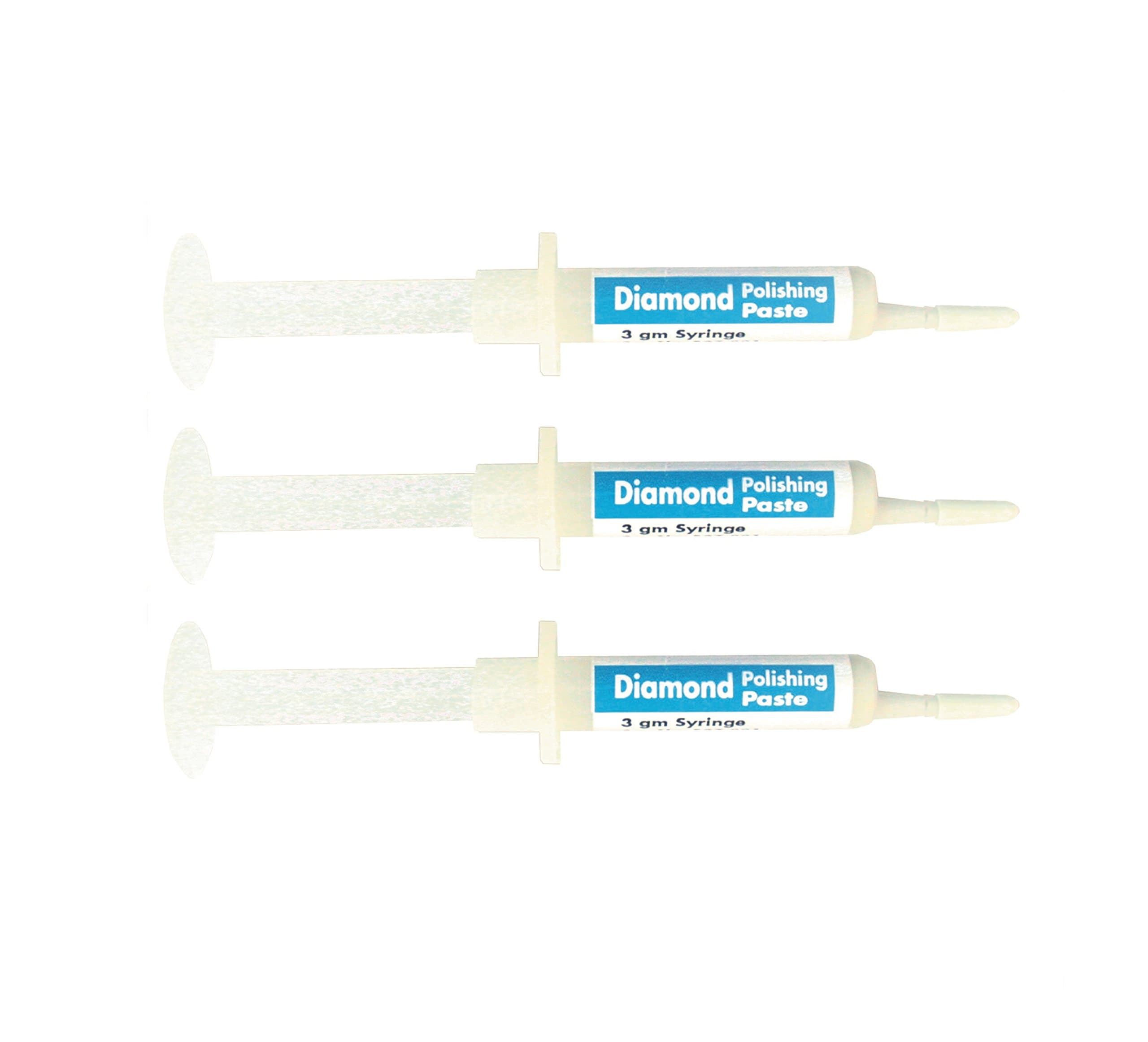 Dental Diamond Polishing Paste 3 gm Syringe LOT of 3 (9gm total)