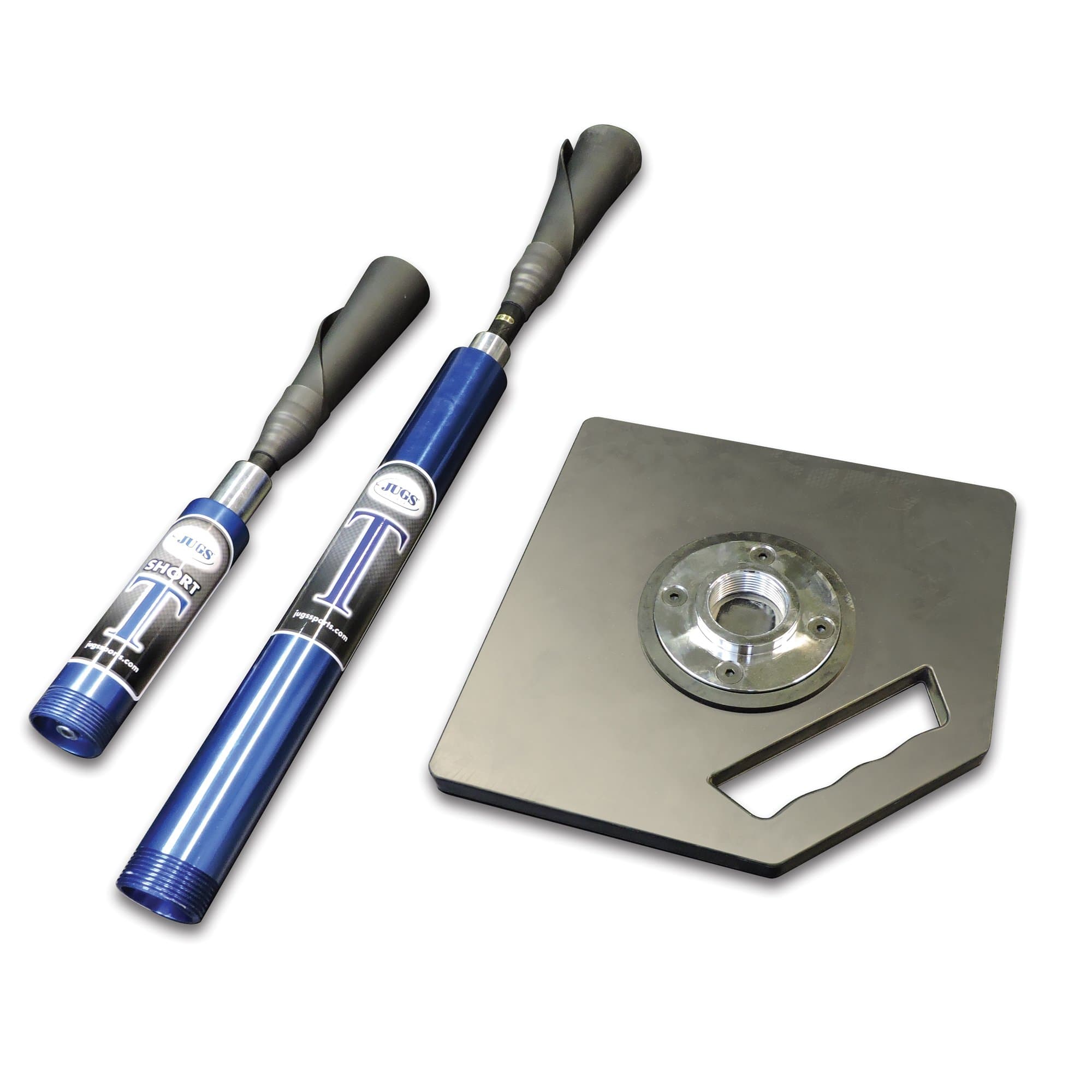 JugsCombo T Package. Includes 1 Regular T stem: 24-45 inch Extension Range, 1 Short T stem: 16-23 inch Extension Range, and 1 T Base. 1-Year Guarantee.