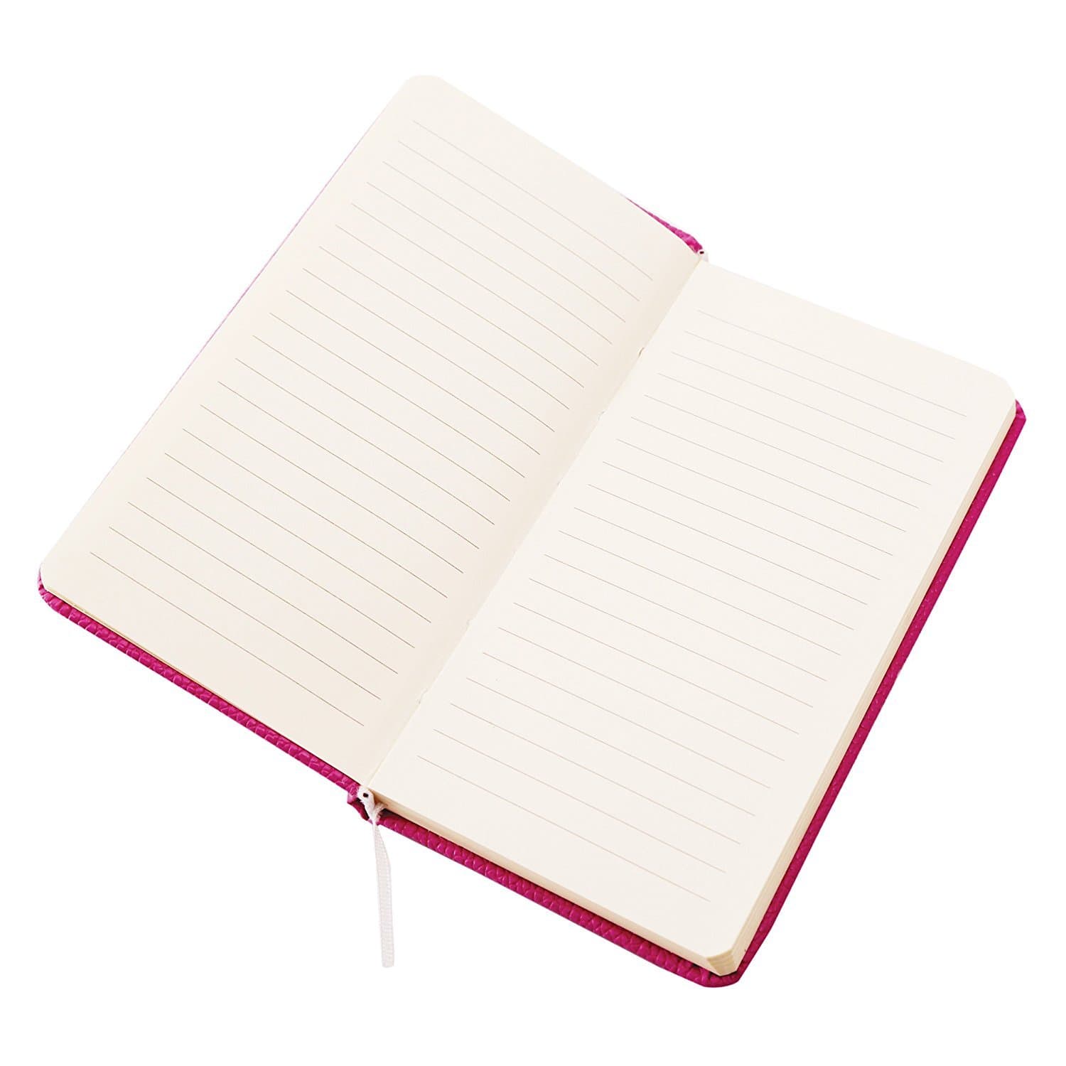 BIOBAY Classic Ruled Travel Notebook | Hardcover Writing Journal and Diary - Premium Lined Paper and Durable Design - 160 Pages - Leather Color