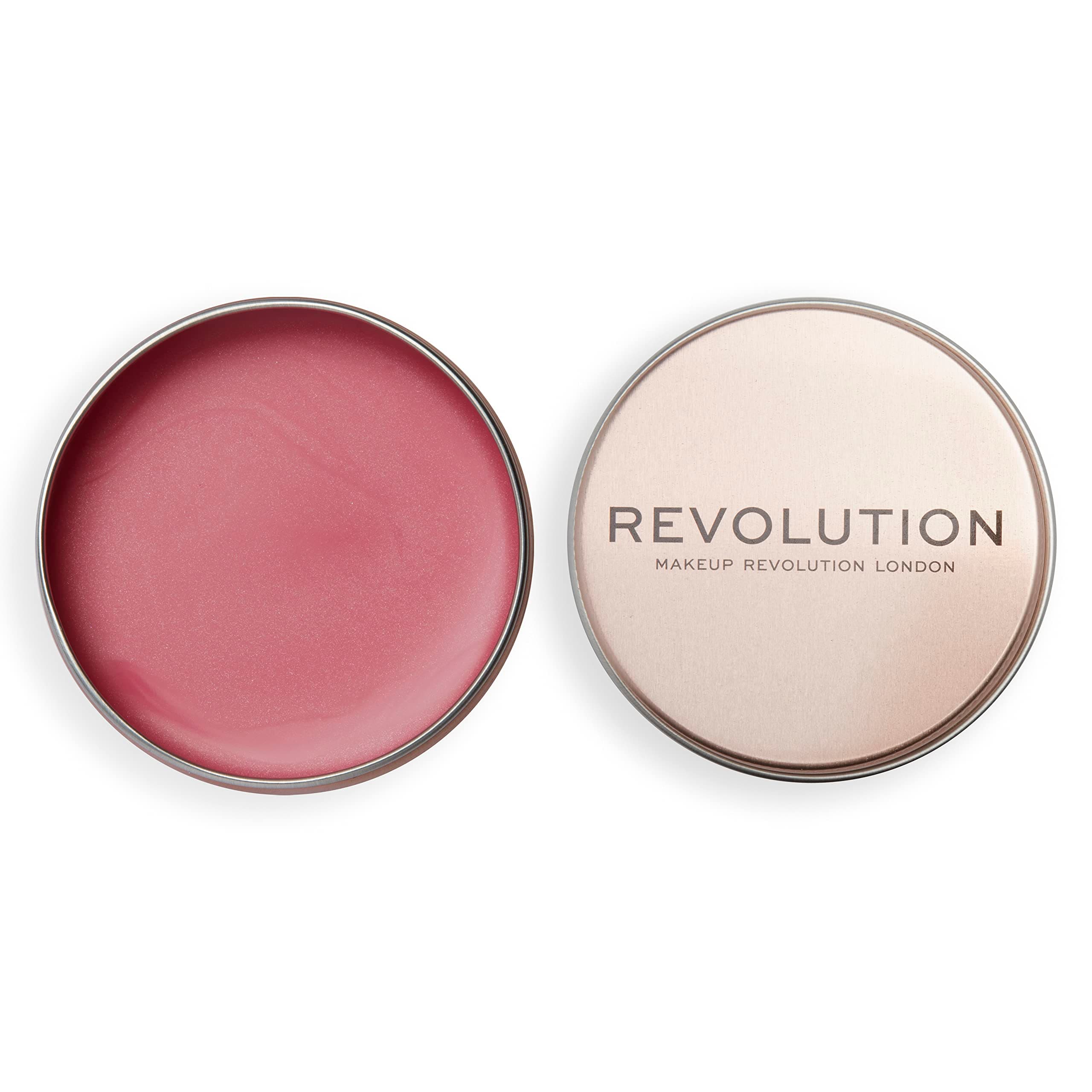 Revolution Beauty London Balm Glow, Multi-Use Balm for Cheeks, Eyes & Lips, Buildable Formula, Dewy Finish, Rose Pink, 1.12 Oz.