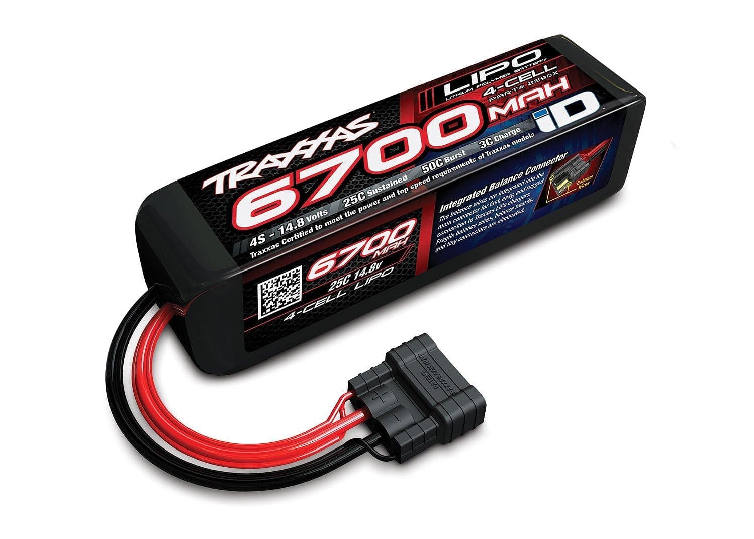 Traxxas LIPO 6700mAh 14,8V 4 Zellen 25C mit Traxxas iD Stecker