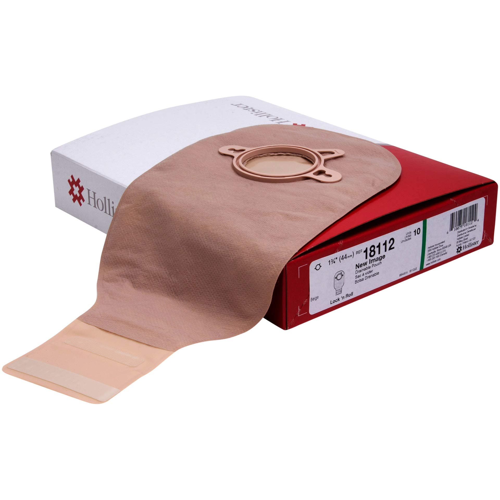 Drainable 12"L 2pc System Colostomy Pouch 1.75" Flange 18112, 10 Ct