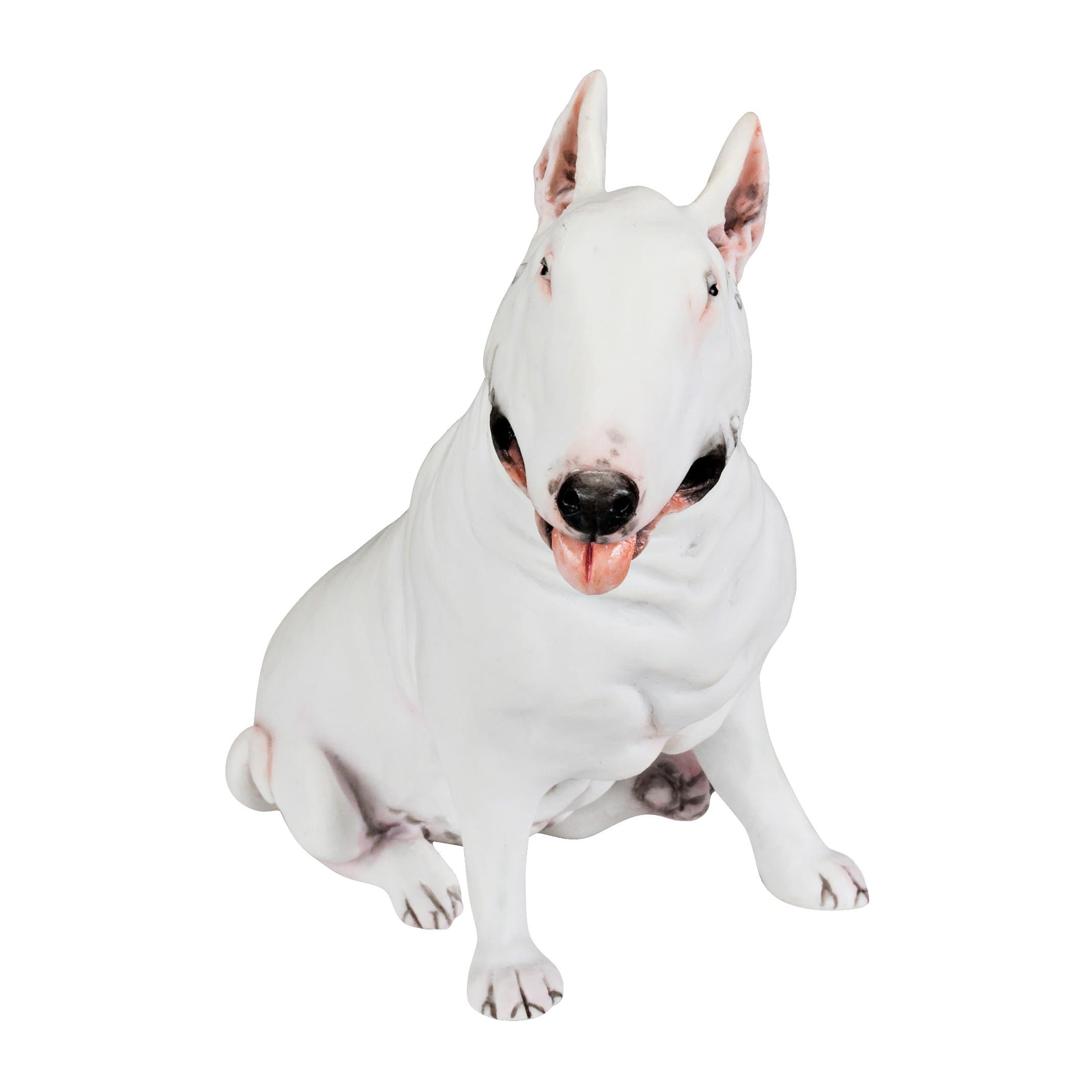 Chapman Sculptures Bull Terrier White Hand Painted Statue 5.6"